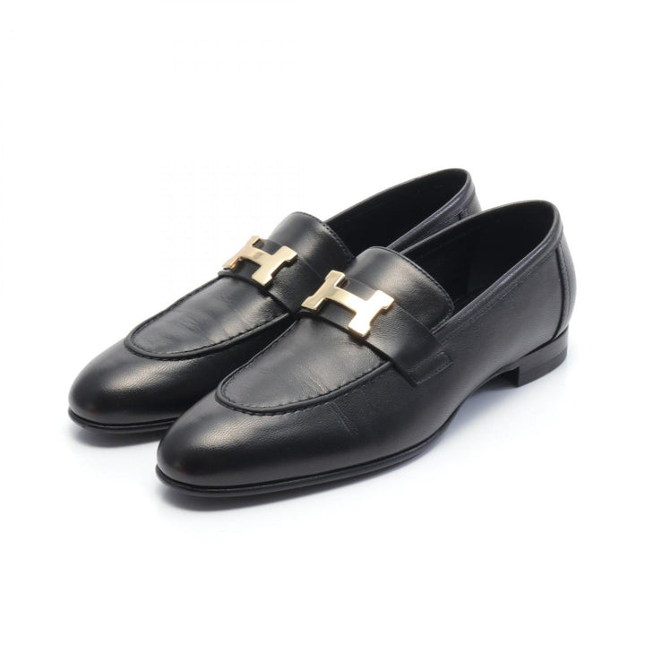 Hermes Constance Leather Loafers Black