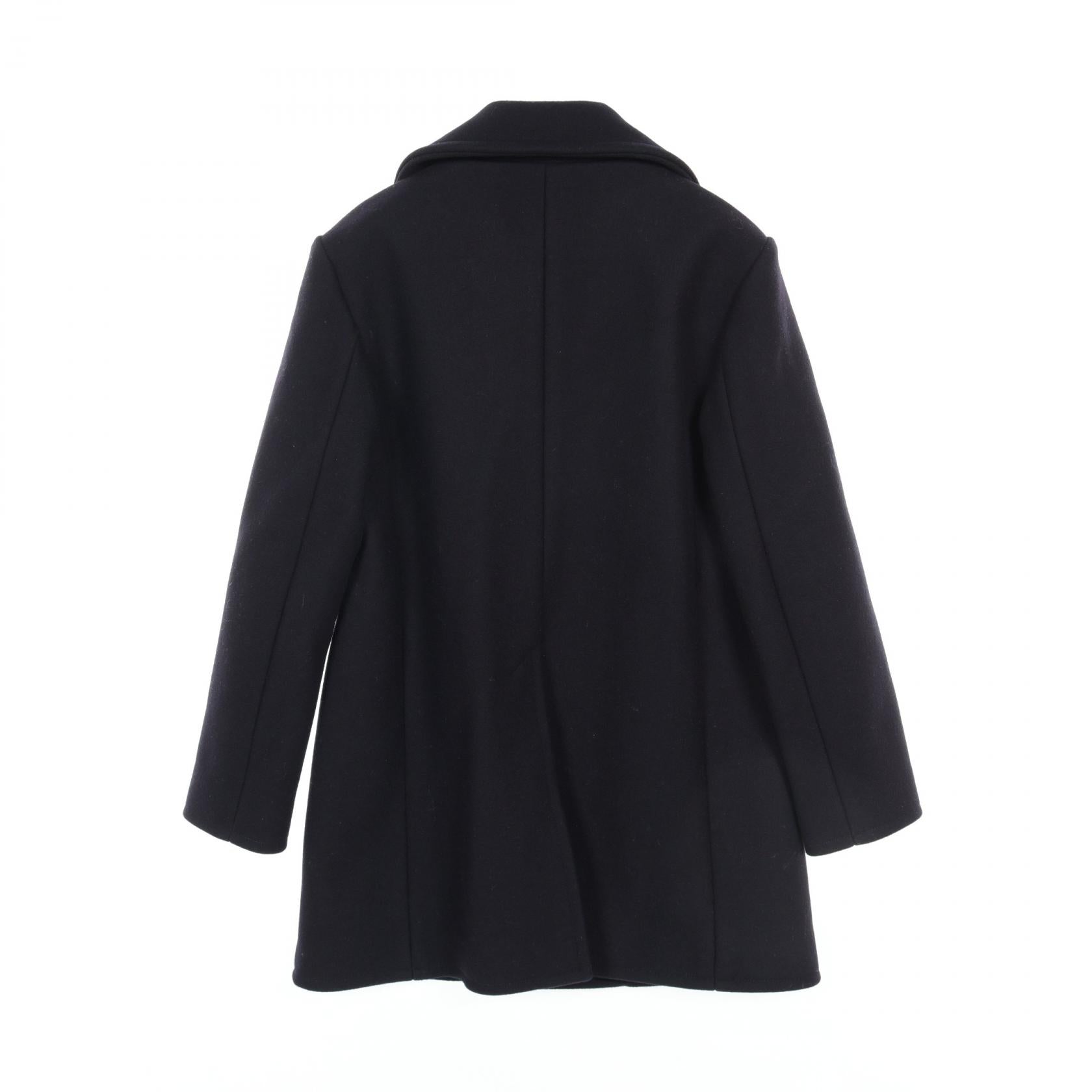 Celine Wool Nylon Double-Breasted Peacoat