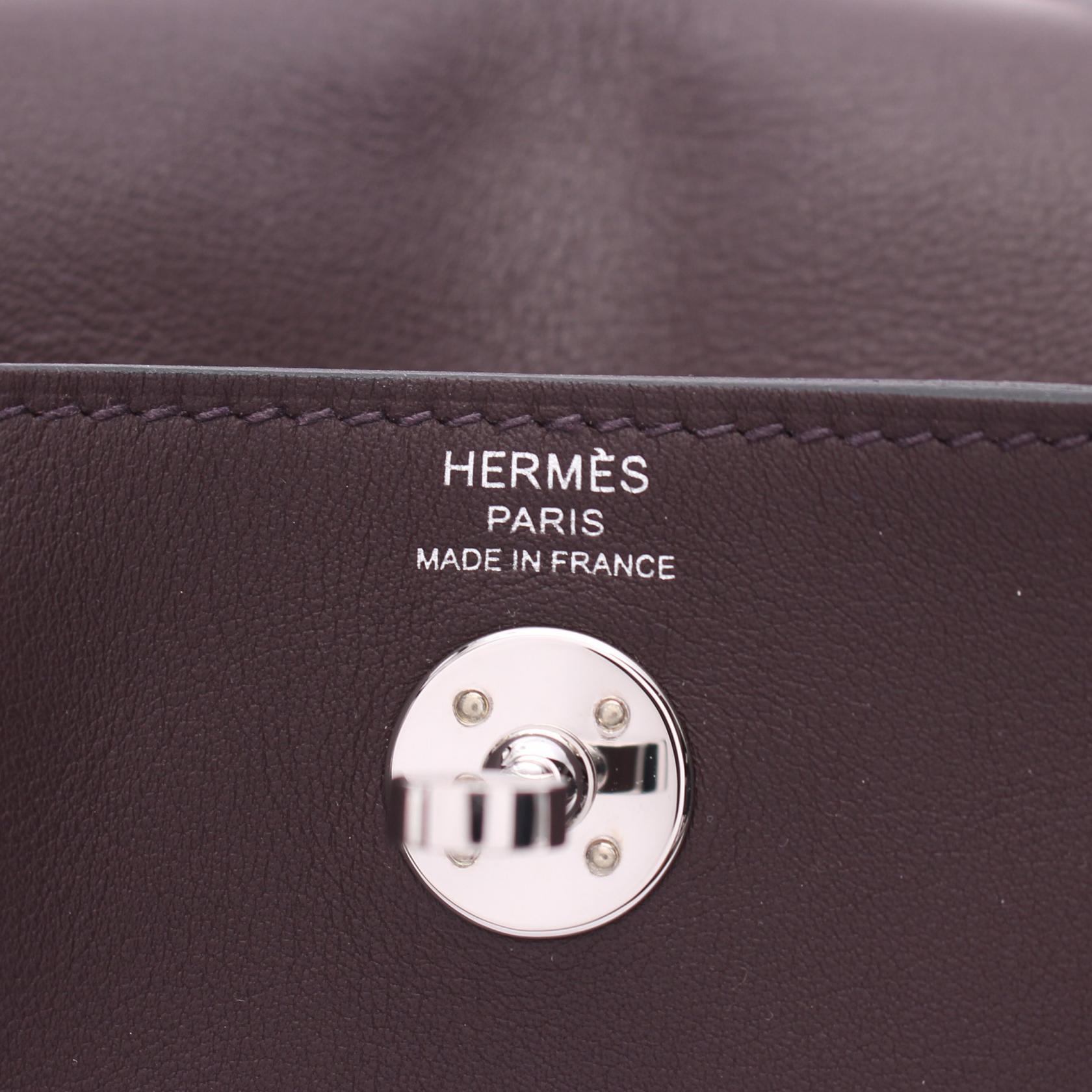 Hermes Lindy Mini Verso Rouge Shoulder Bag