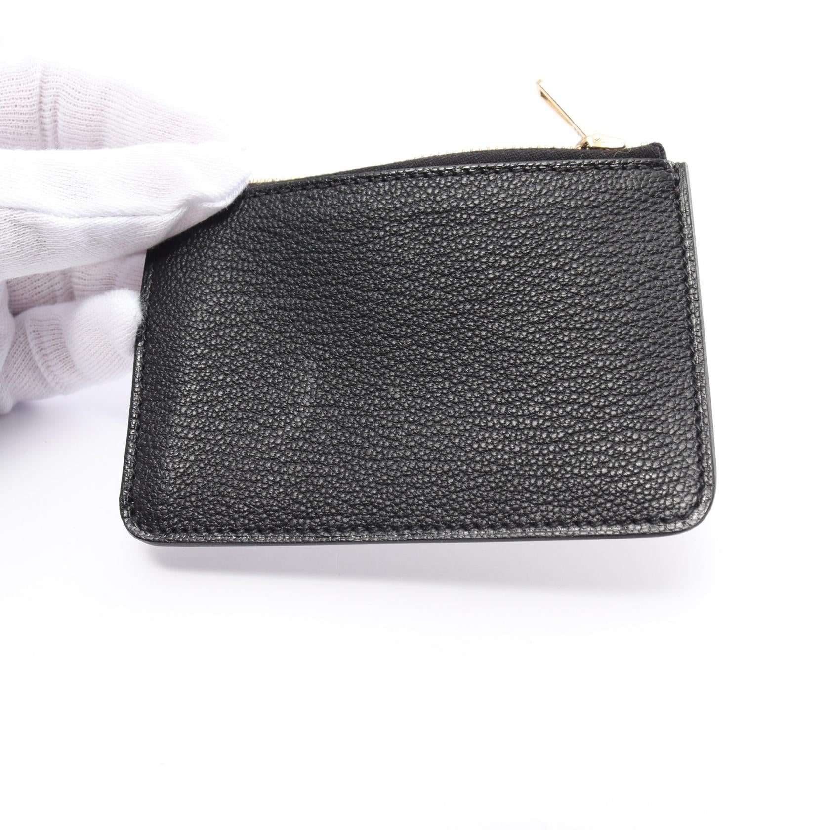 Hermes Chevre Slim Bifold Wallet Black