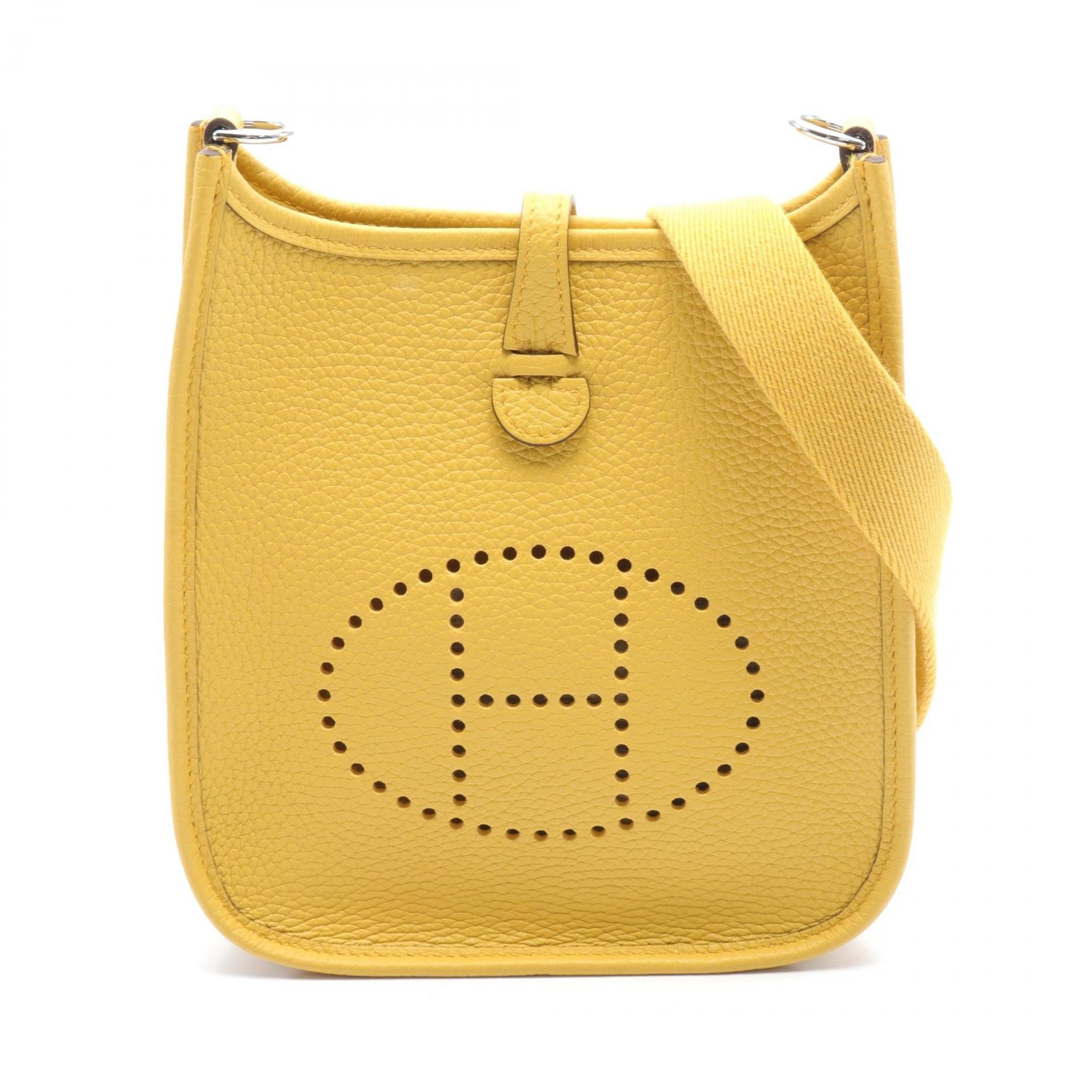 Hermes Evelyne TPM Clemence Shoulder Bag Yellow