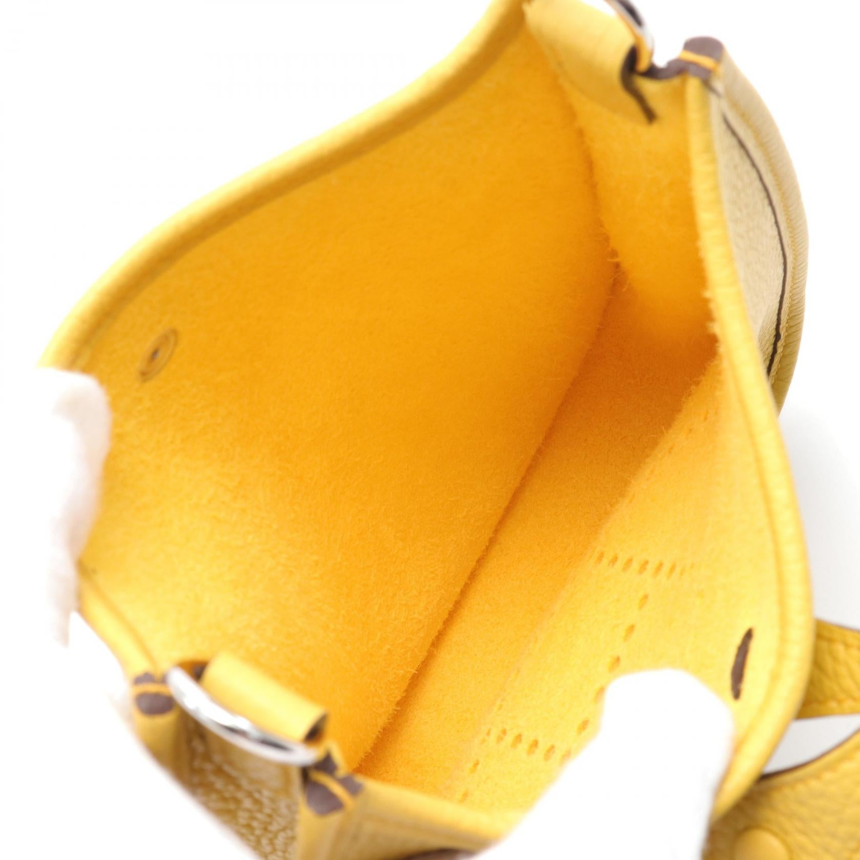 Hermes Evelyne TPM Clemence Shoulder Bag Yellow