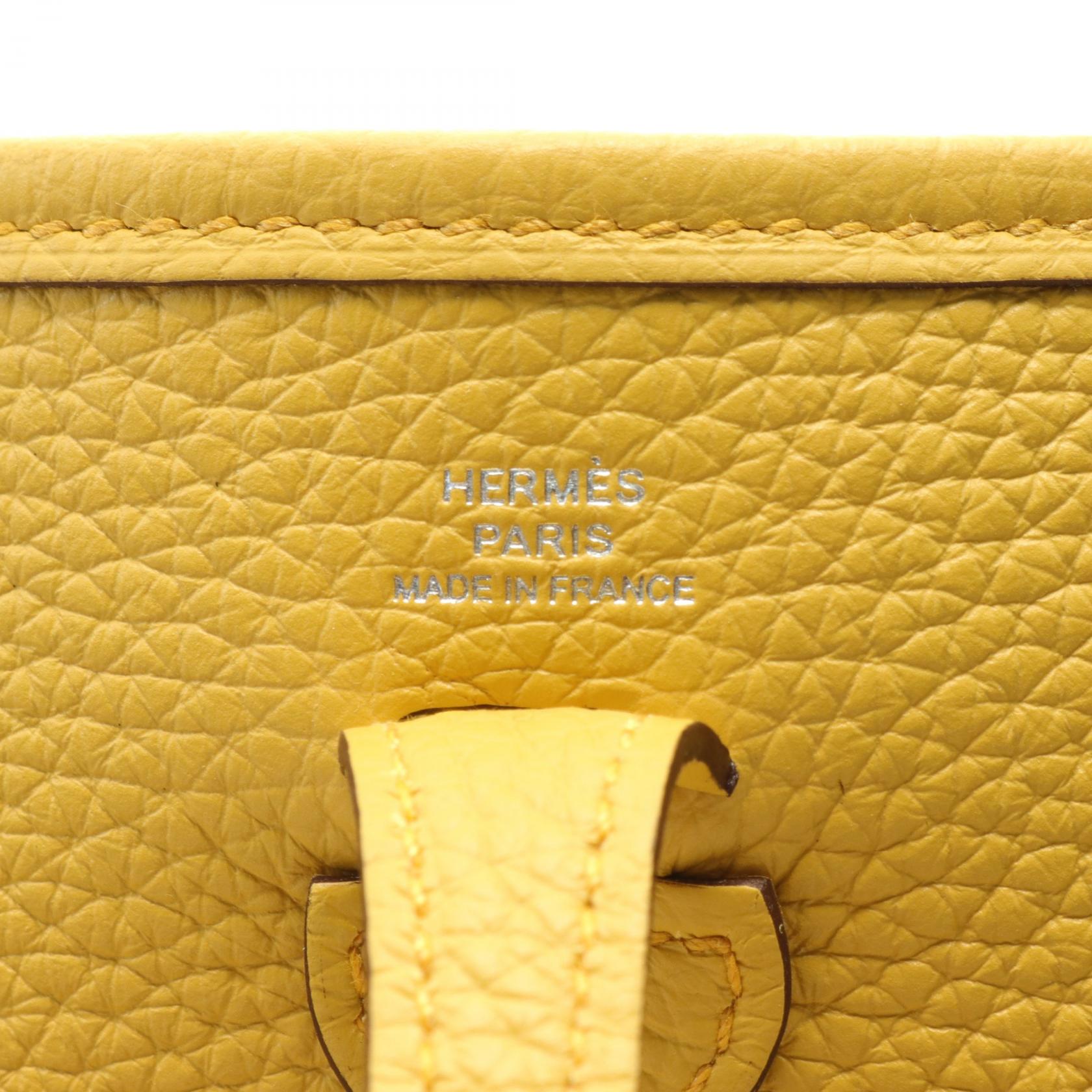 Hermes Evelyne TPM Clemence Shoulder Bag Yellow