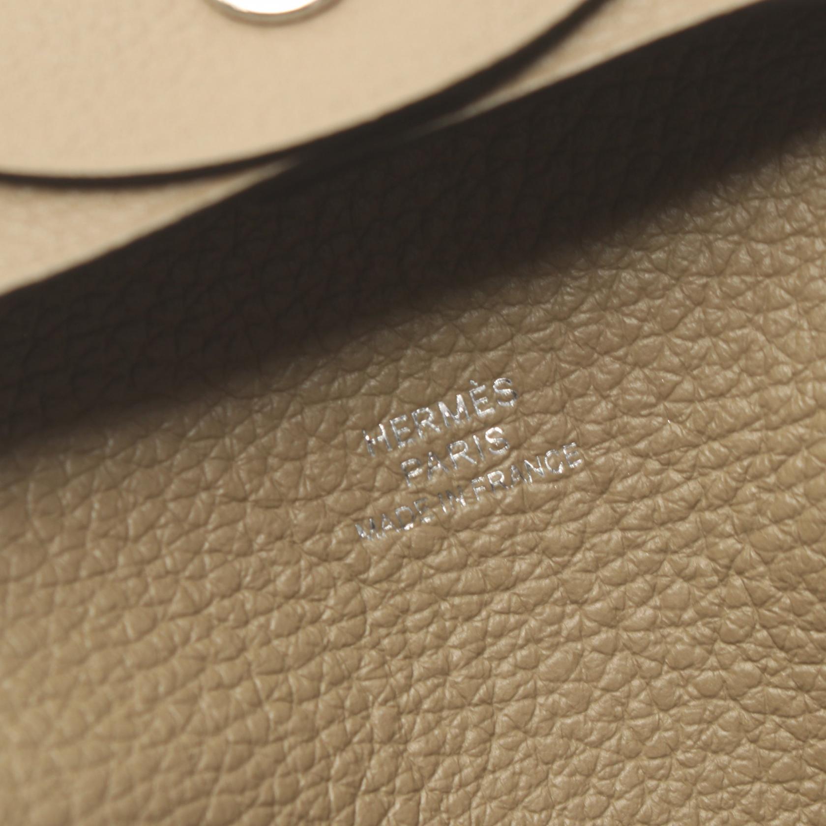 Hermes Bastia Coin Case Beige