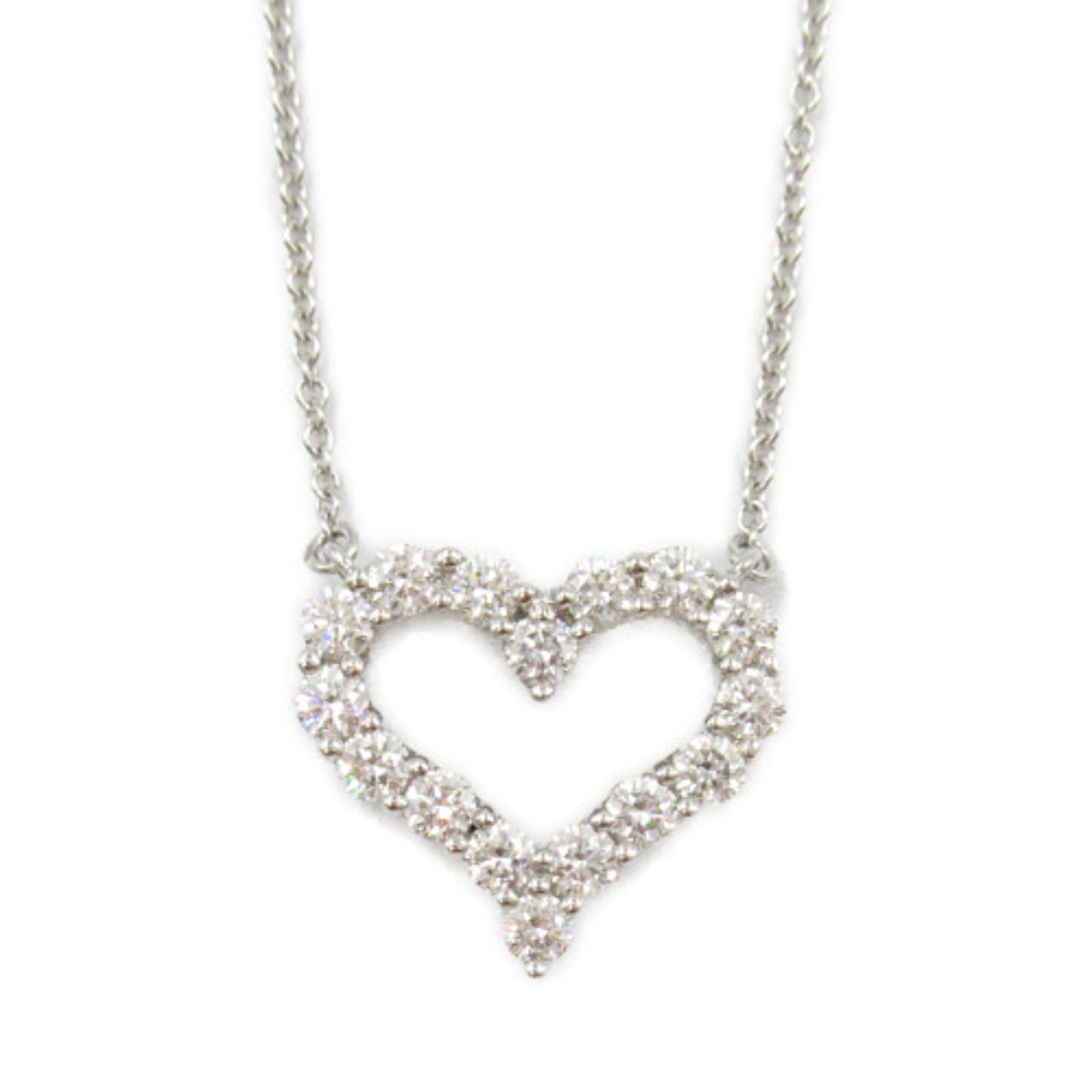 Tiffany & Co Platinum Diamond Heart Necklace