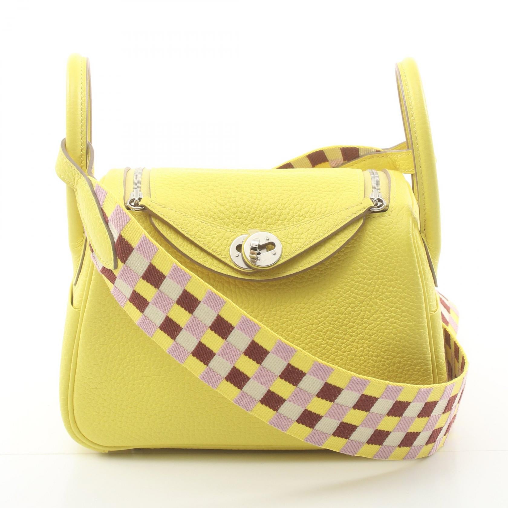 Hermes Lindy Mini Shoulder Bag Yellow