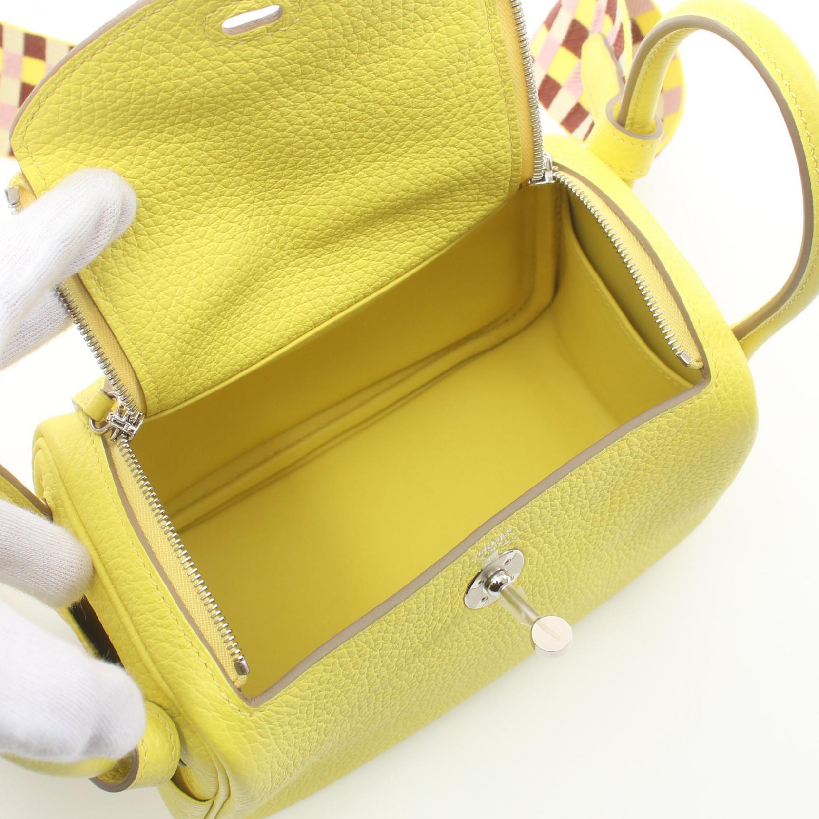 Hermes Lindy Mini Shoulder Bag Yellow