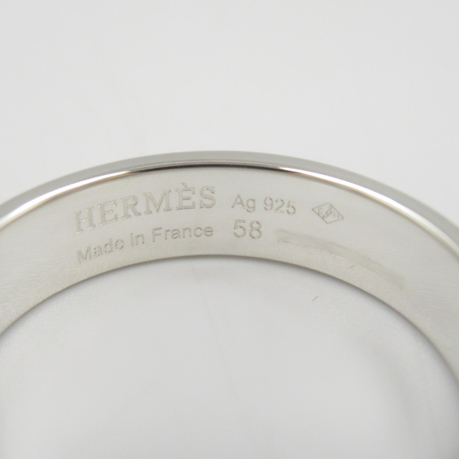 Hermes Silver Collier De Chien Ring PM Metal Ring H115607B 00058 in Great Condition