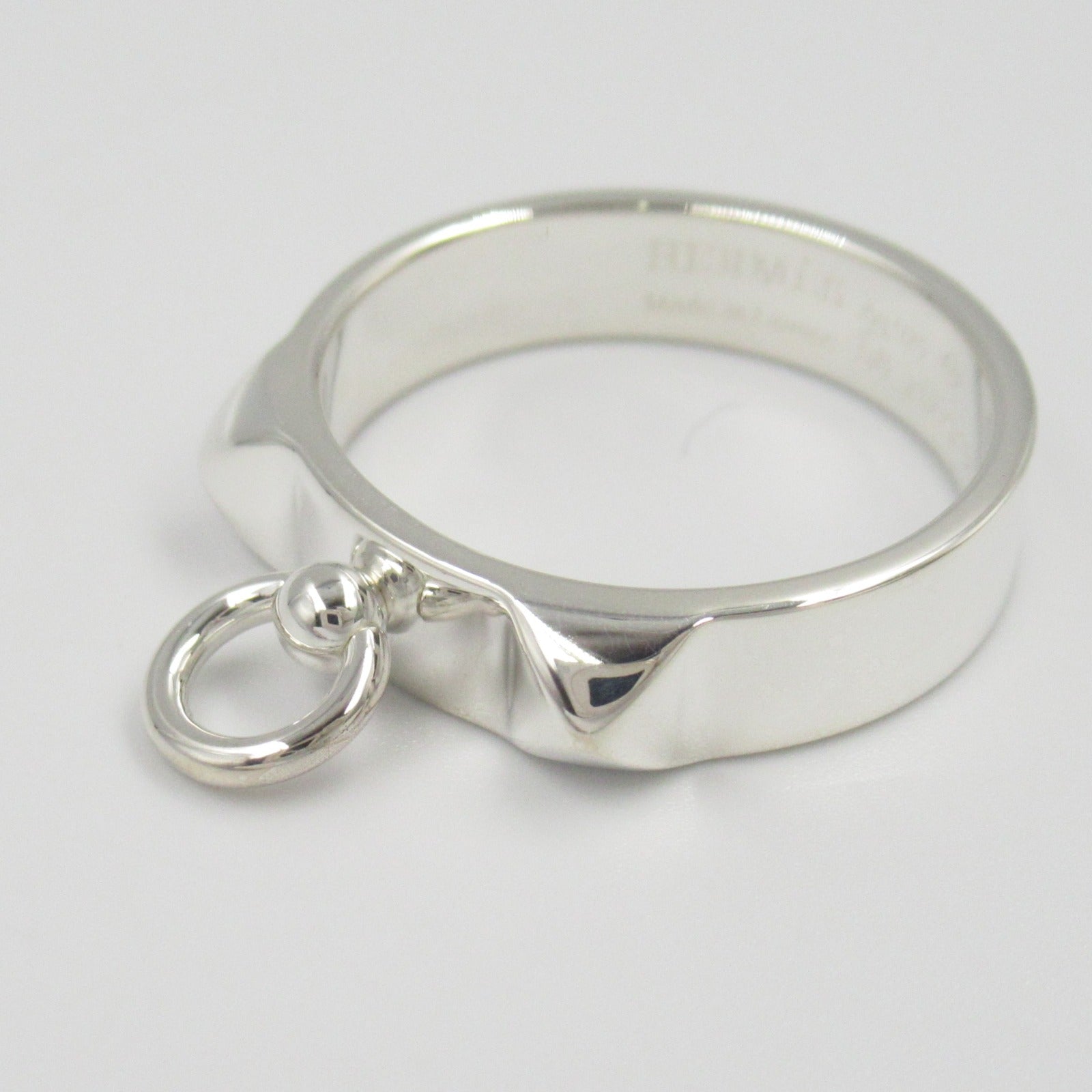 Hermes Silver Collier De Chien Ring PM Metal Ring H115607B 00058 in Great Condition