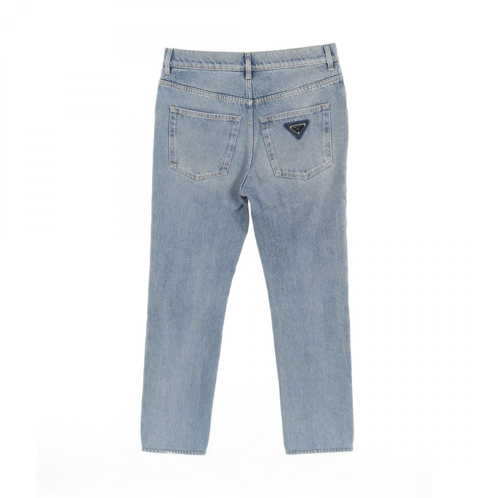 Prada Cotton 5-Pocket Denim Pants