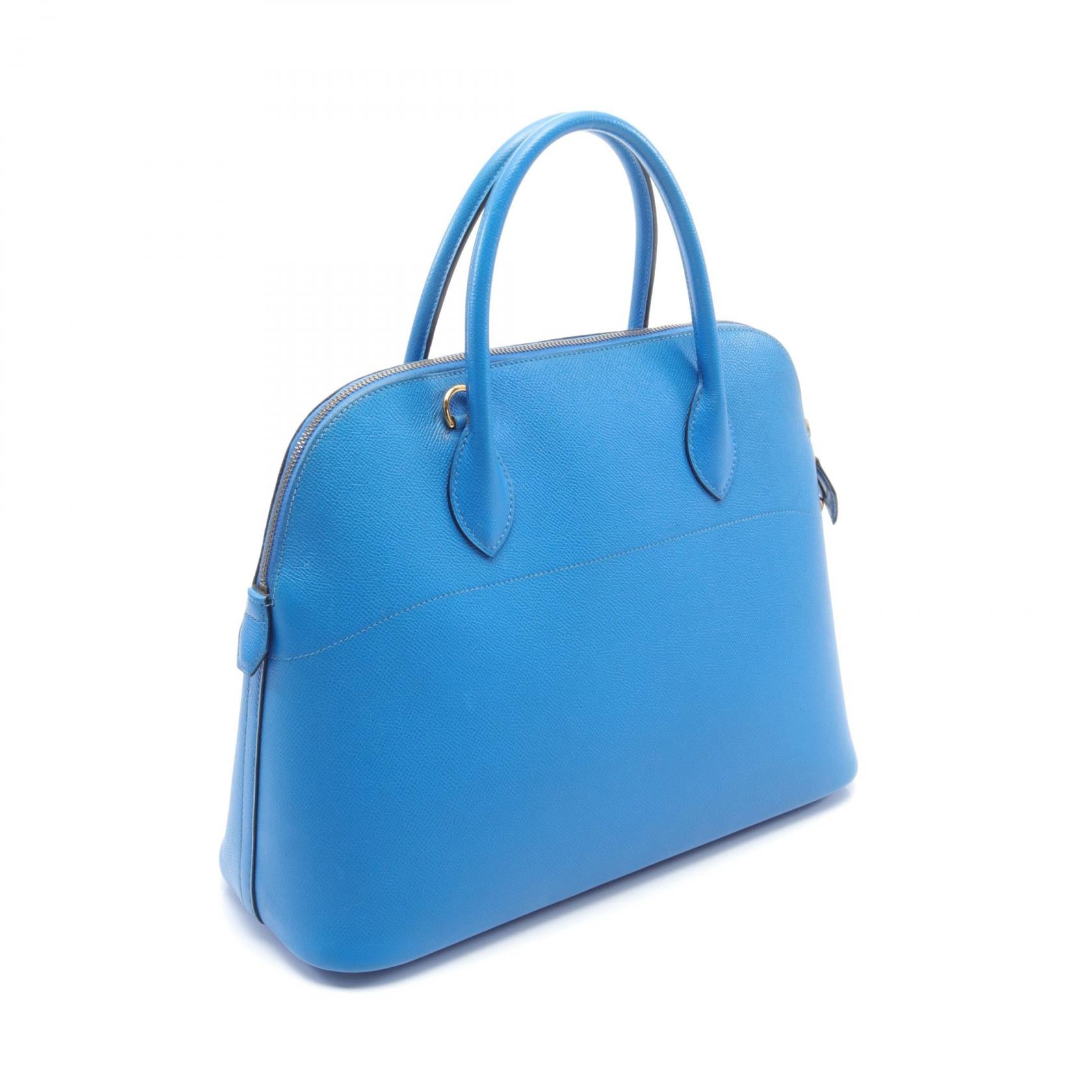 Hermes Bolide 37 Handbag Blue