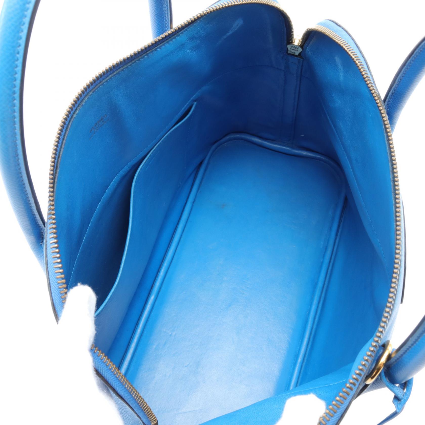 Hermes Bolide 37 Handbag Blue