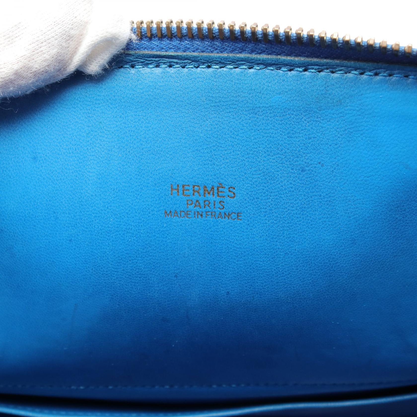 Hermes Bolide 37 Handbag Blue