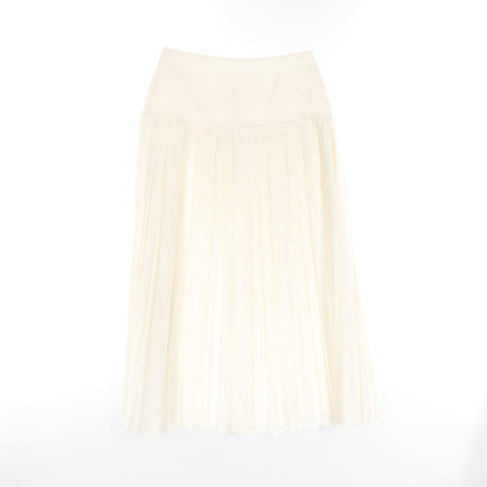 The Row Cotton Polyester Skirt Ivory