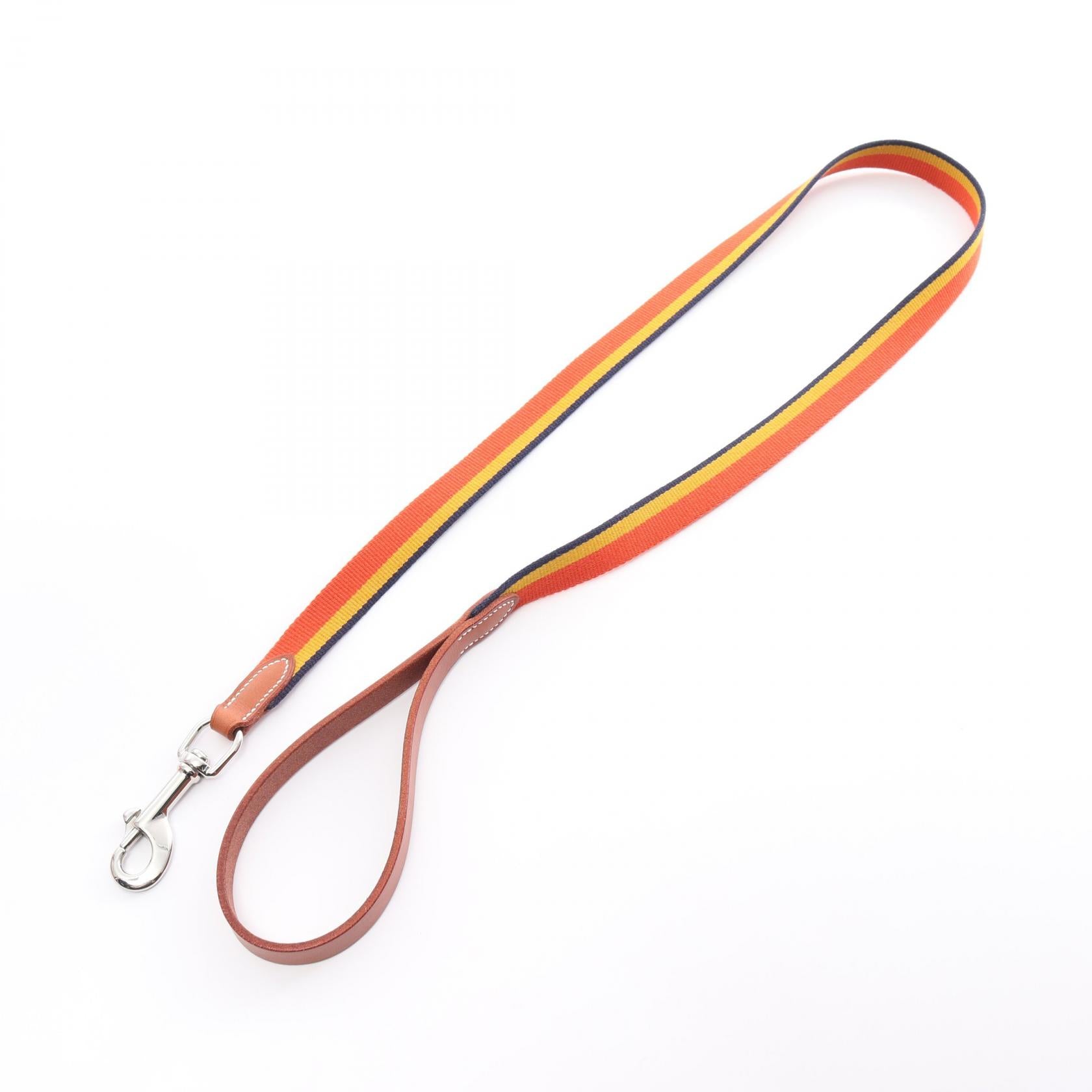 Hermes Nylon Leather Dog Lead Rocabar Slim