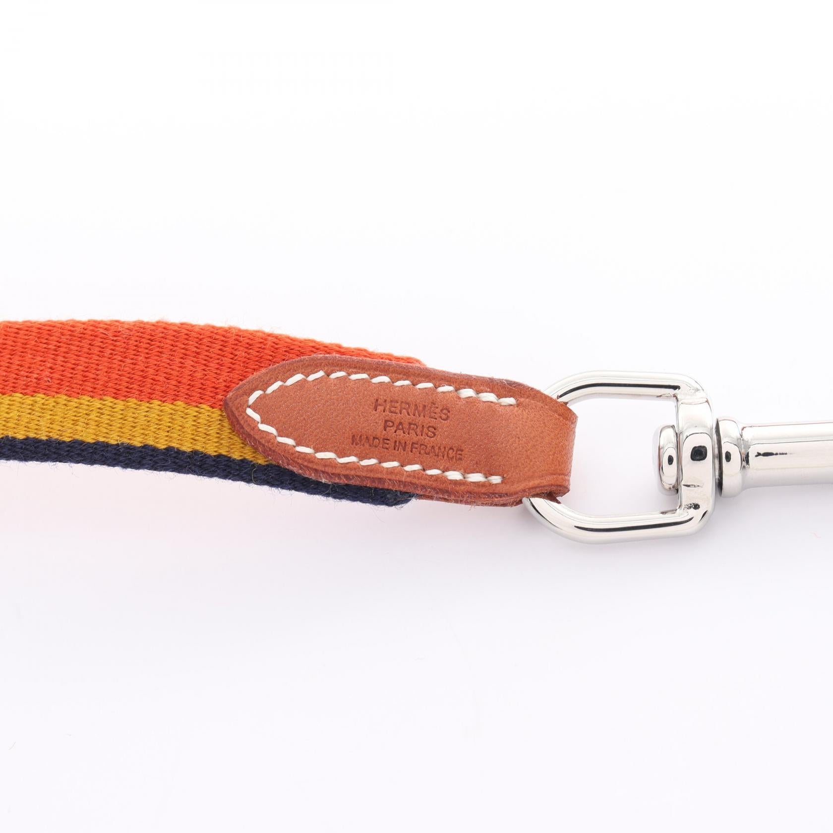 Hermes Nylon Leather Dog Lead Rocabar Slim