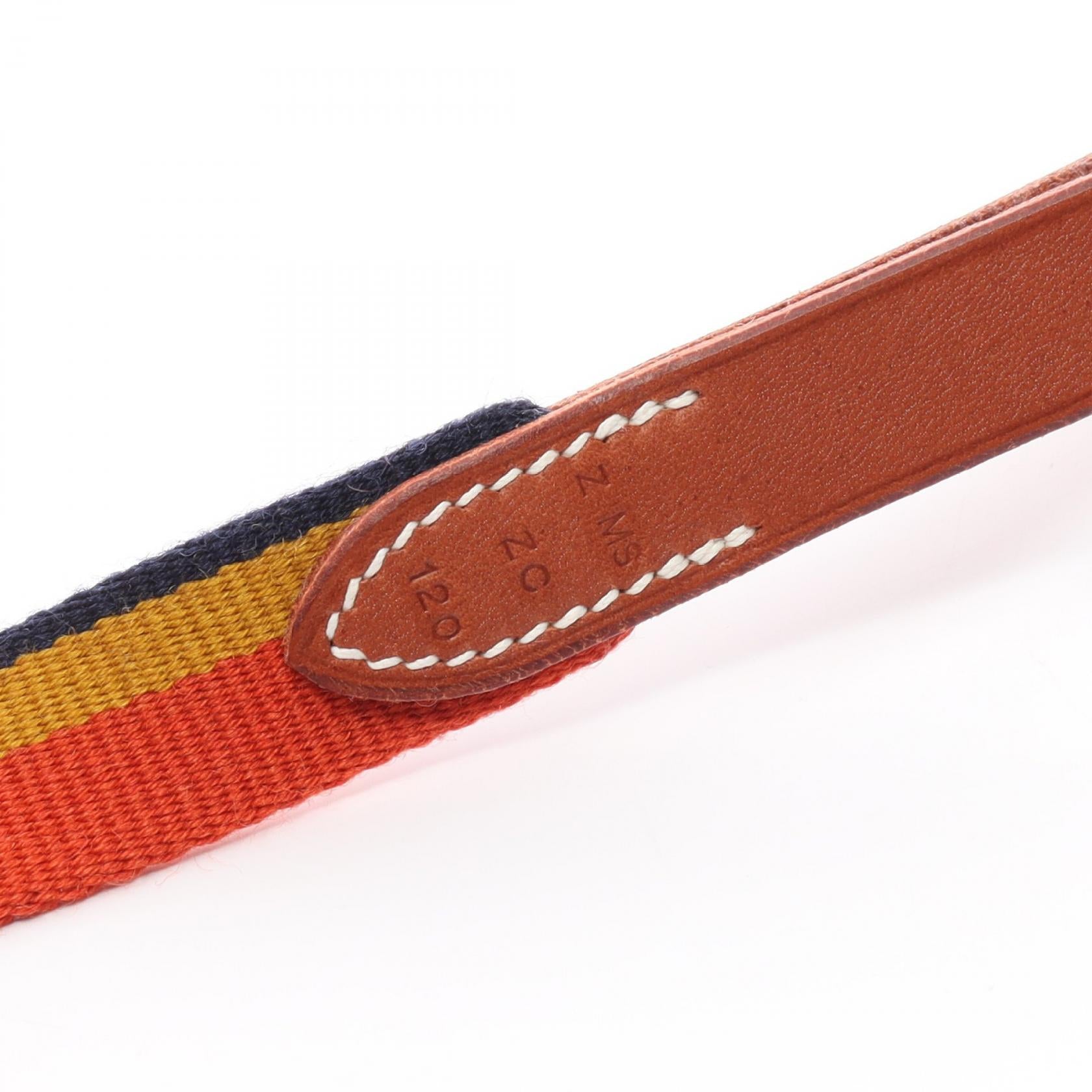 Hermes Nylon Leather Dog Lead Rocabar Slim