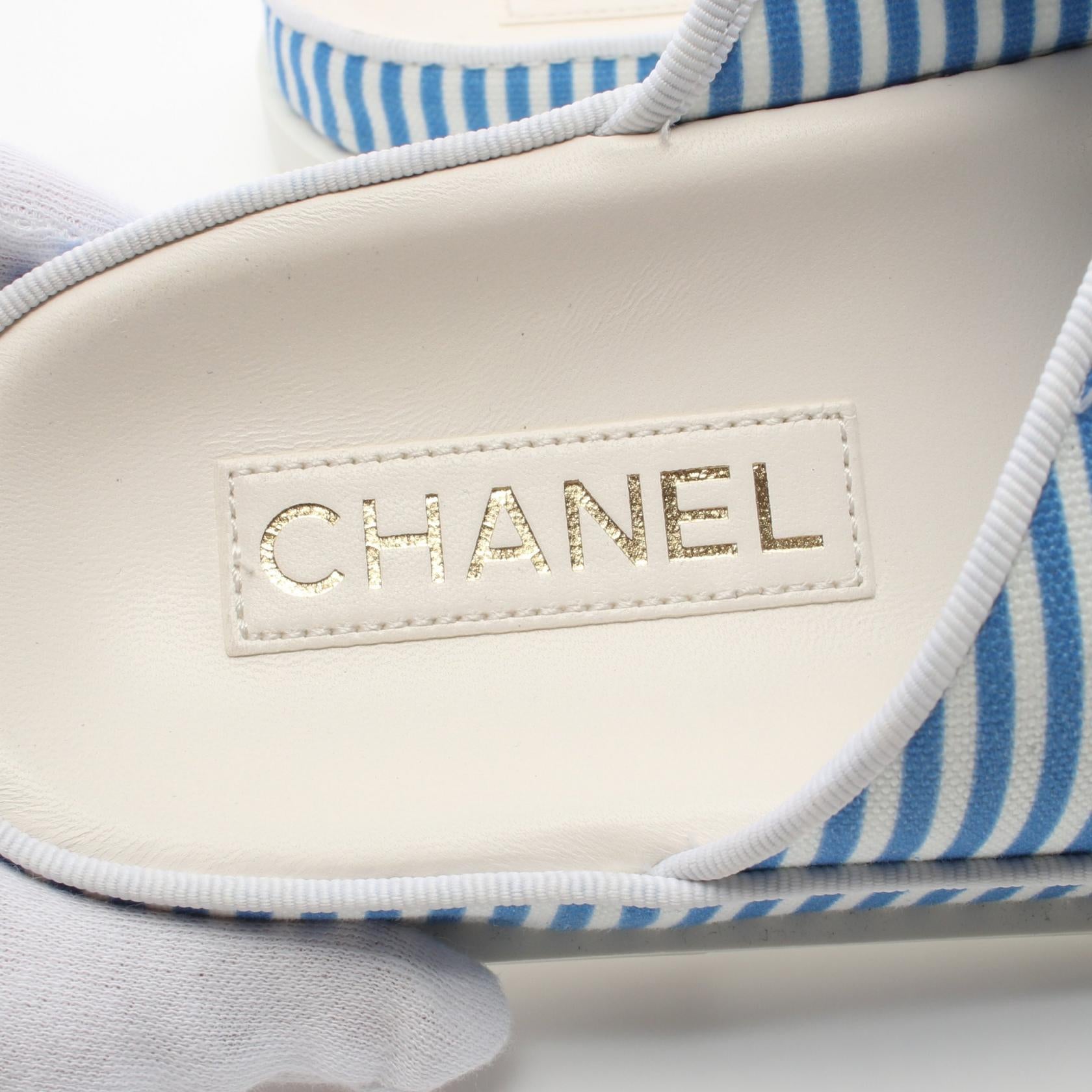 Chanel Canvas Coco Mark Sandals