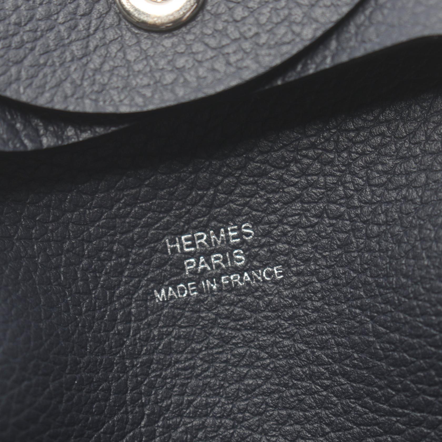 Hermes Bastia Coin Case Evercolor Navy