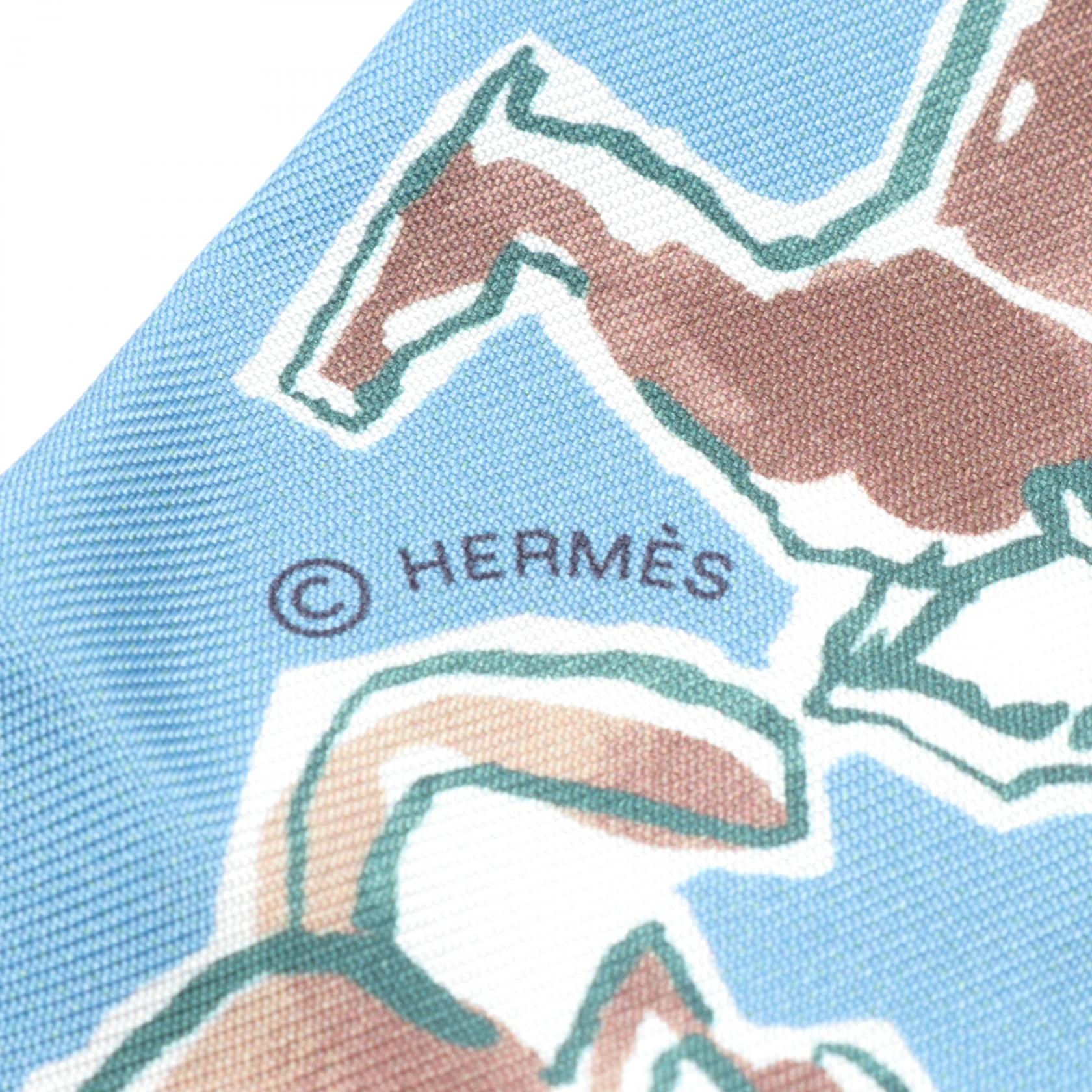 Hermes Silk Twilly Scarf Chevaux en Liberte