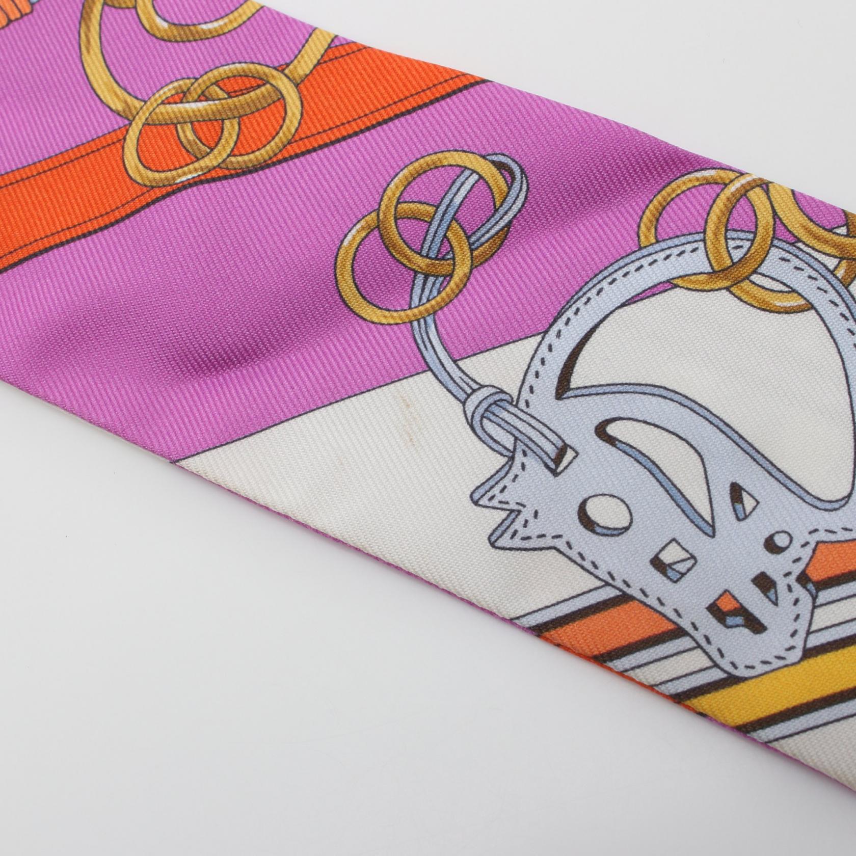 Hermes Silk Twilly Scarf Multicolor