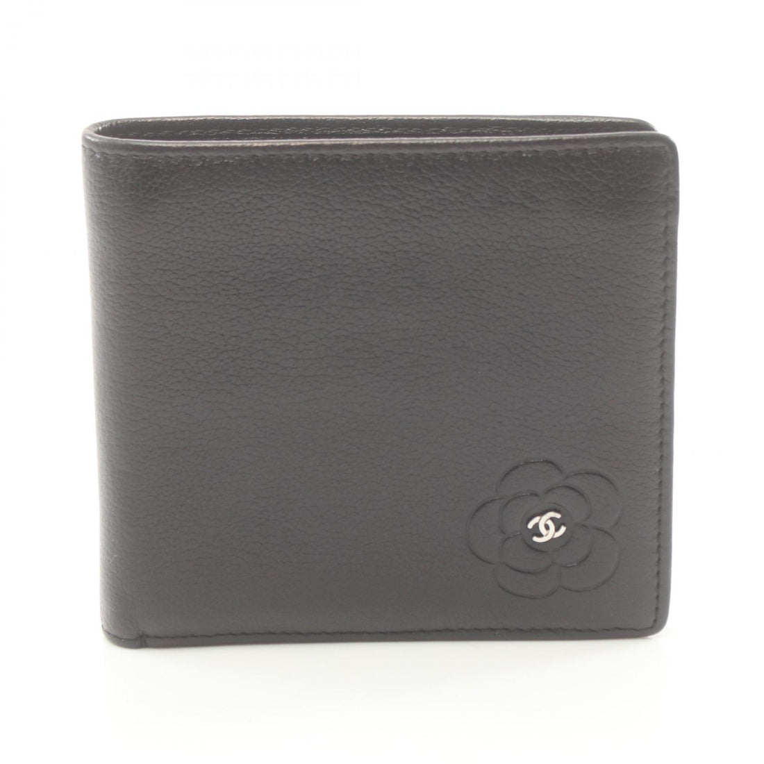 Chanel Camellia Bifold Wallet  Leather Short Wallet in Great Condition