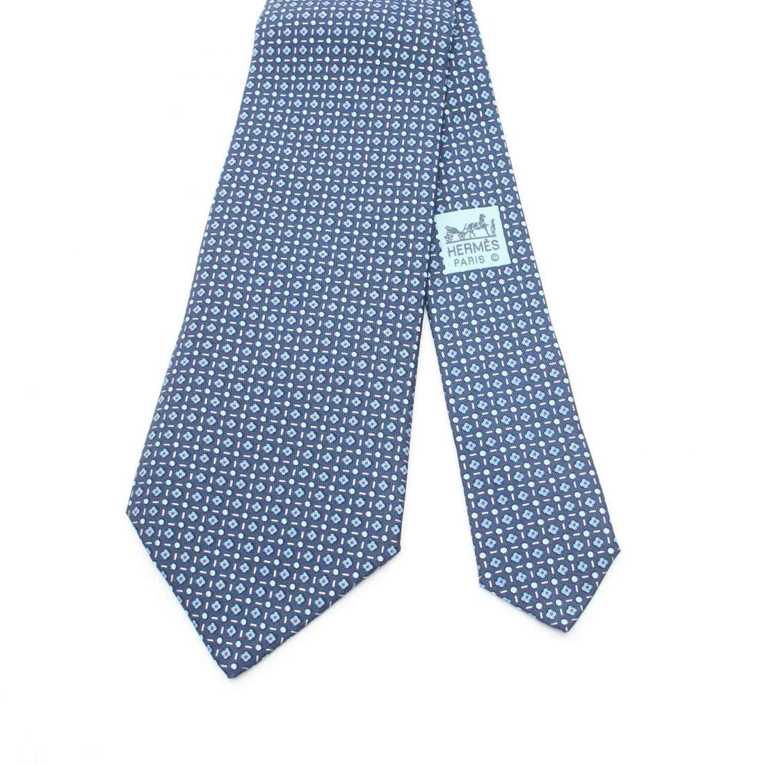 Hermes Silk Tie Navy Multicolor