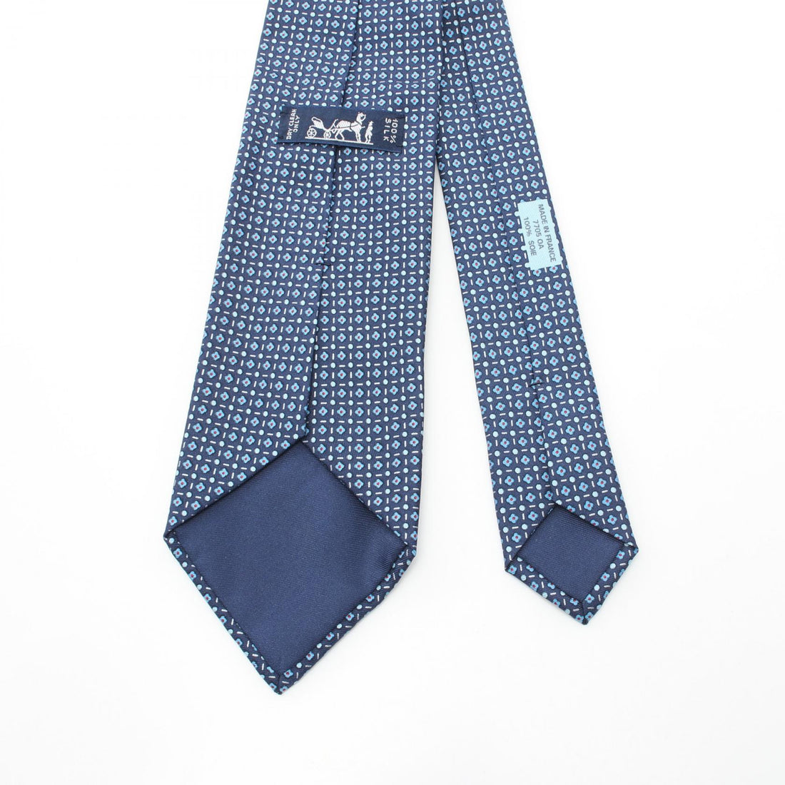 Hermes Silk Tie Navy Multicolor