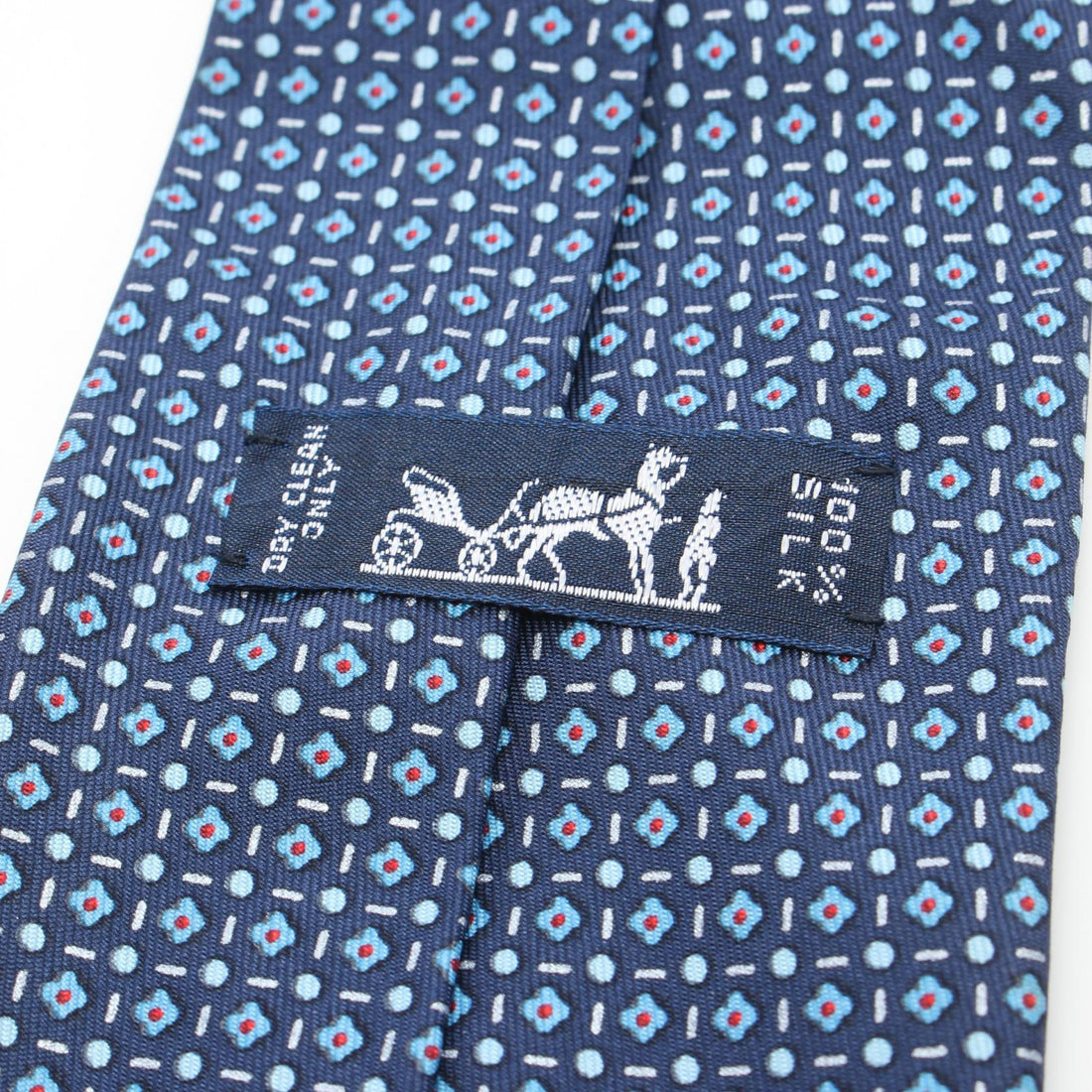 Hermes Silk Tie Navy Multicolor