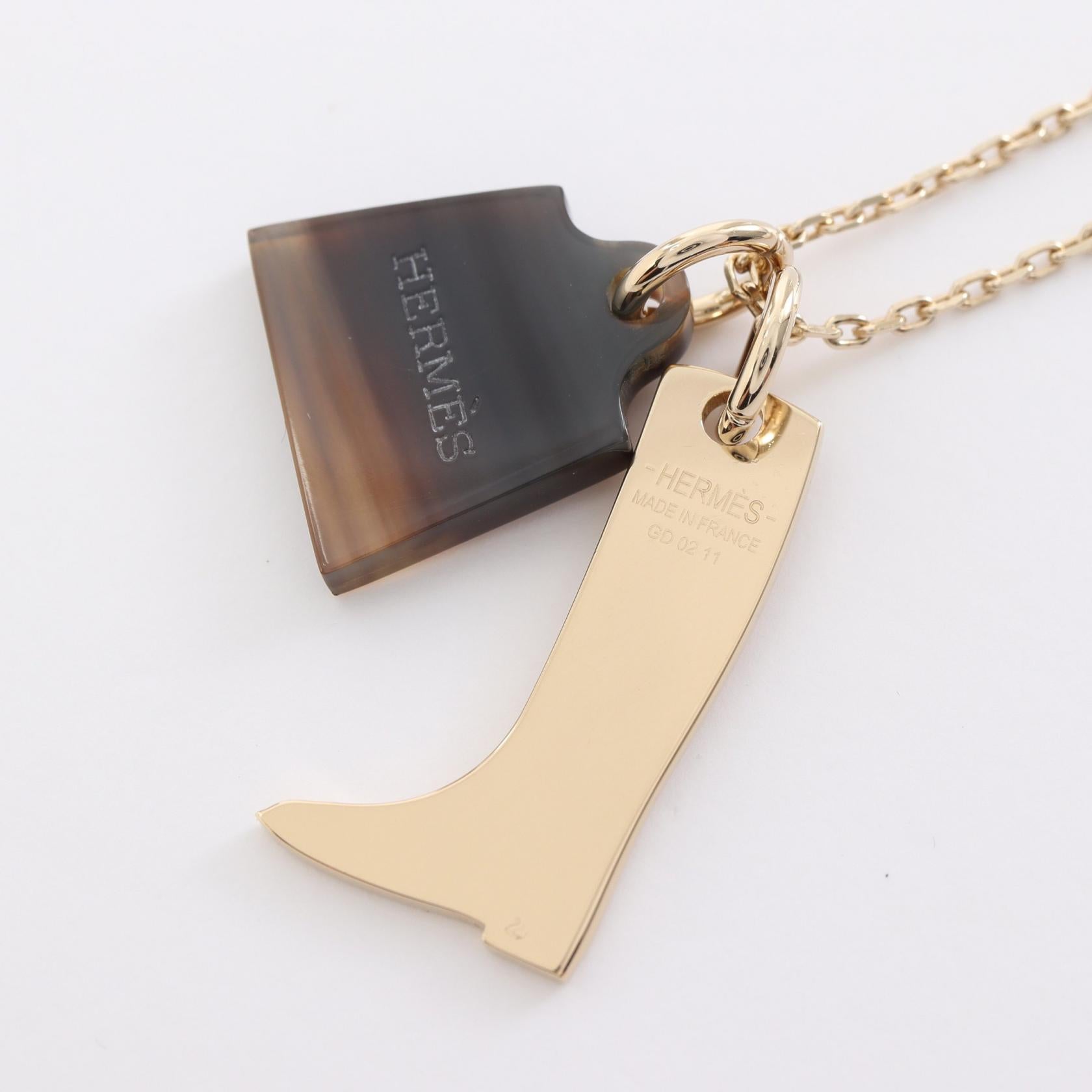 Hermes Amulette Maroquinerie Necklace Jewelry