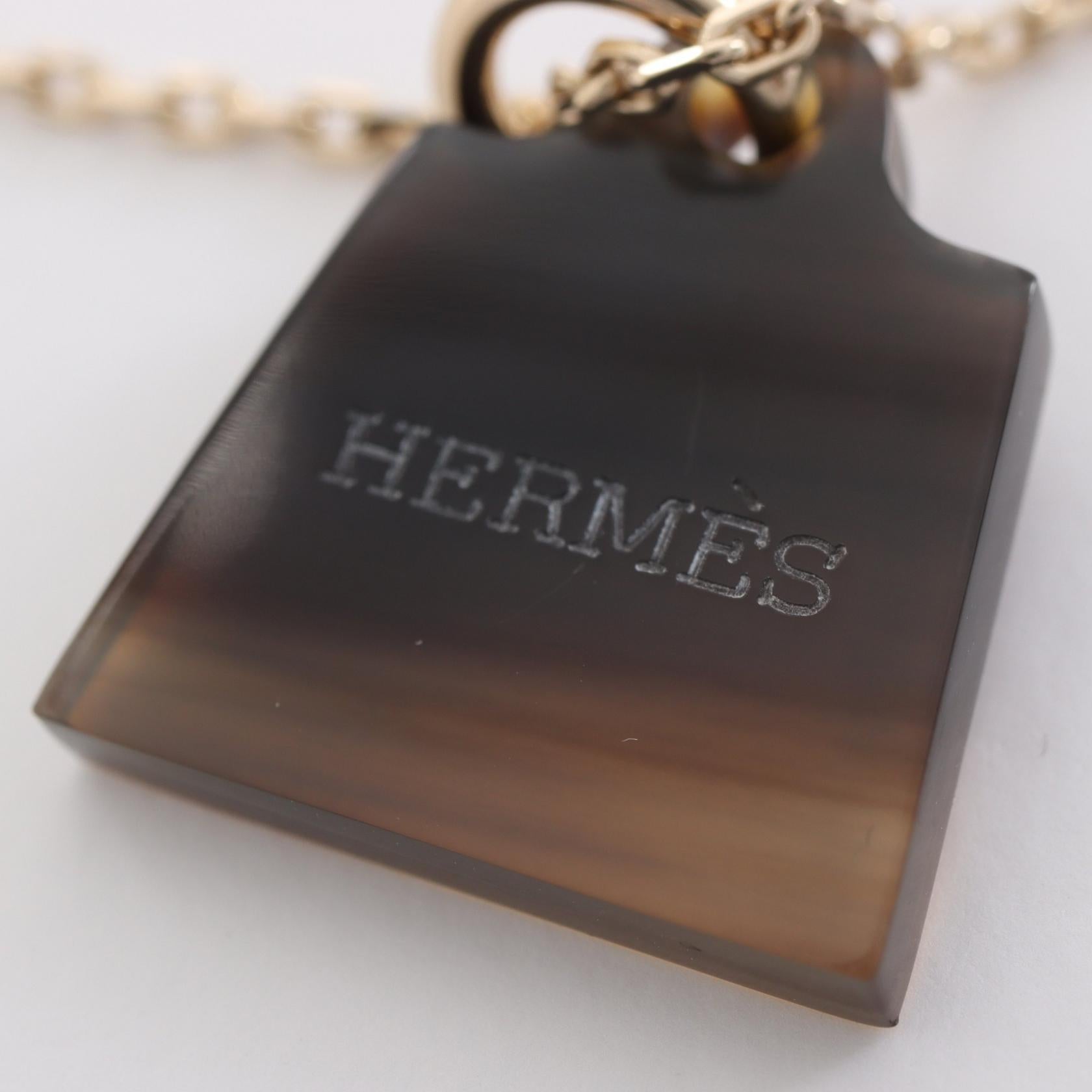 Hermes Amulette Maroquinier Necklace Natural Material Necklace in Great Condition