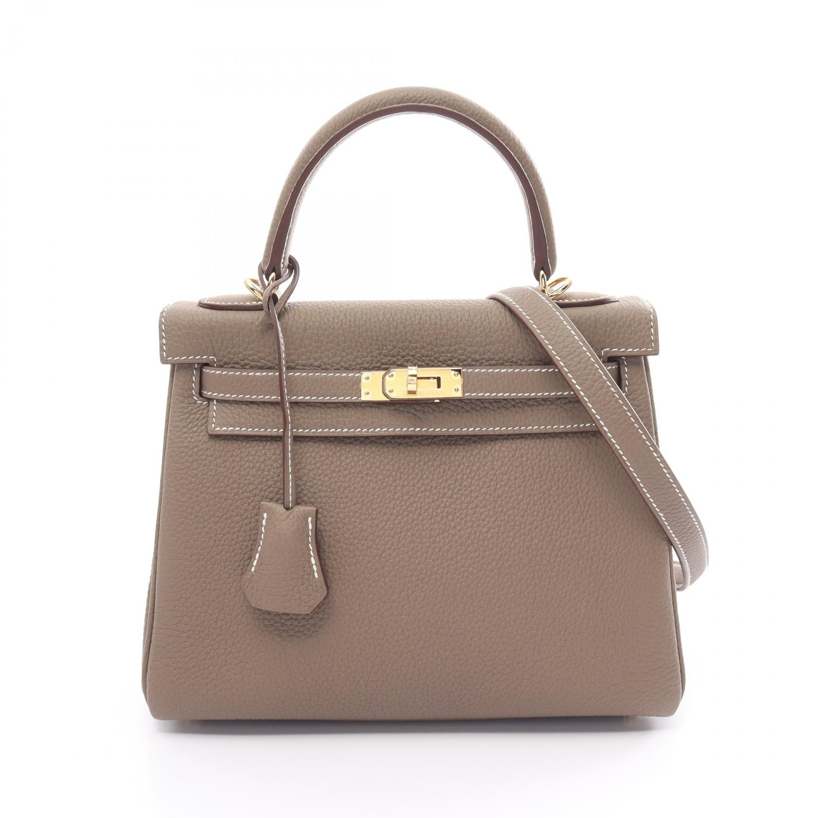 Hermes Kelly 25 Togo Handbag Brown