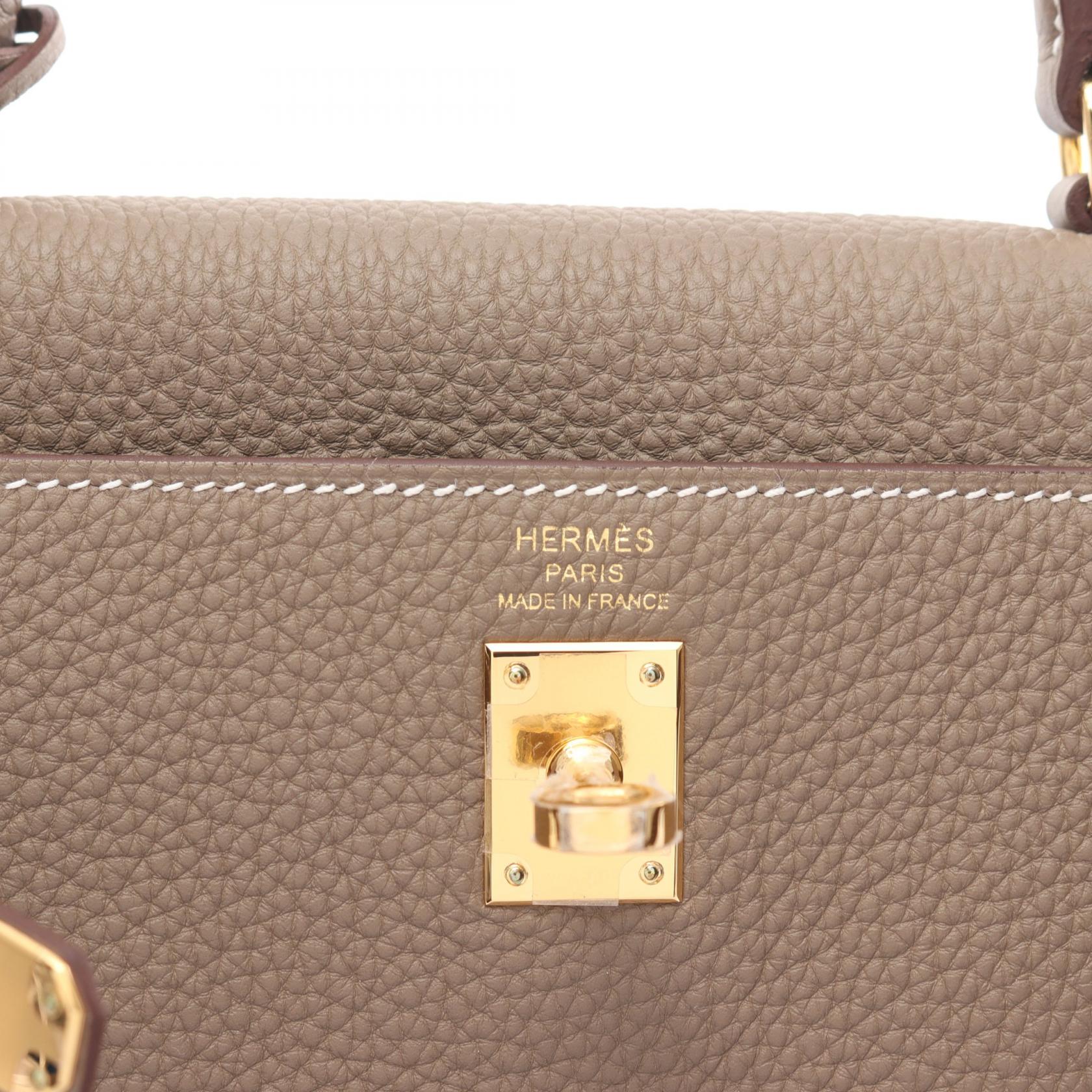 Hermes Kelly 25 Togo Handbag Brown