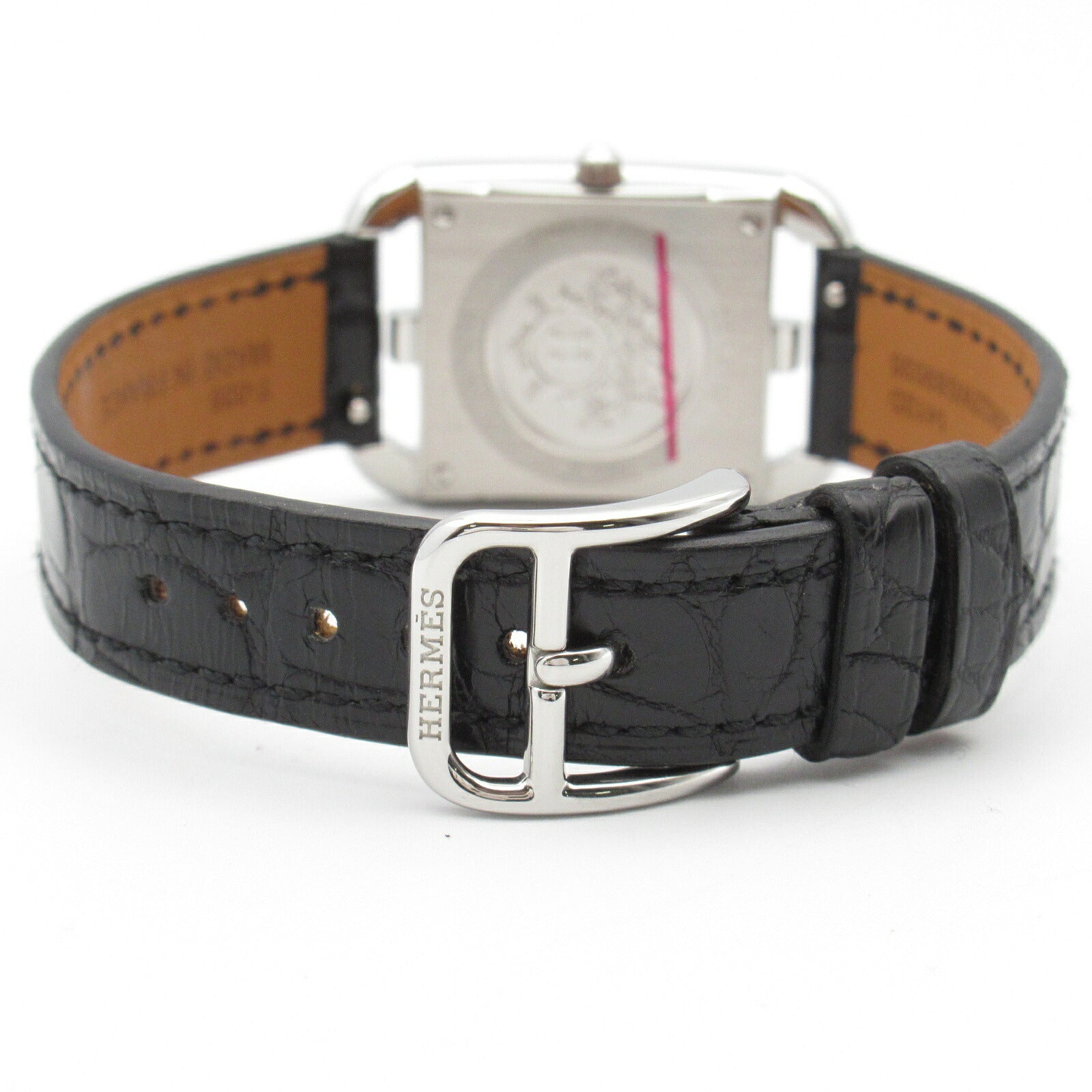 Hermes Cape Cod Watch Stainless Steel Croco Strap