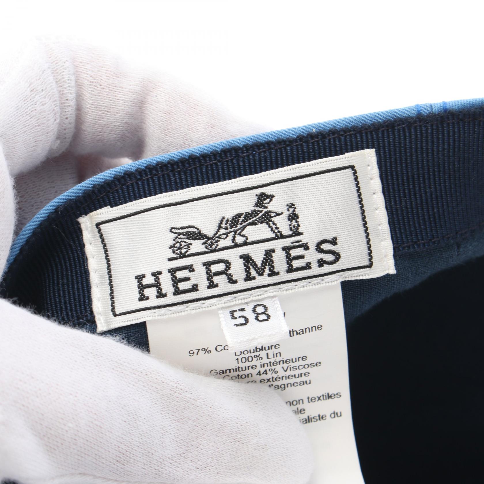 Hermes Cotton Cap Blue