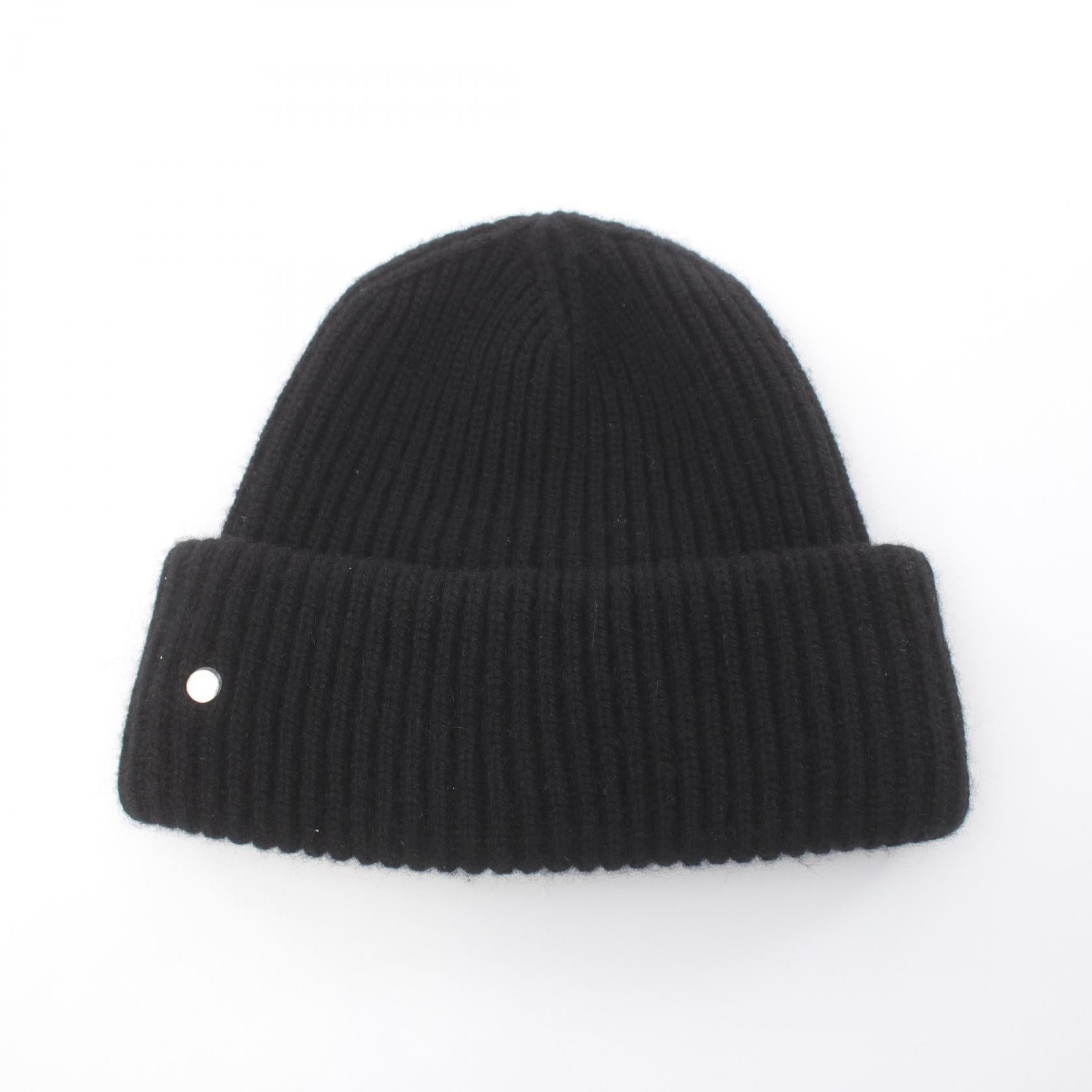 Hermes Cashmere Mohair Knit Cap Black