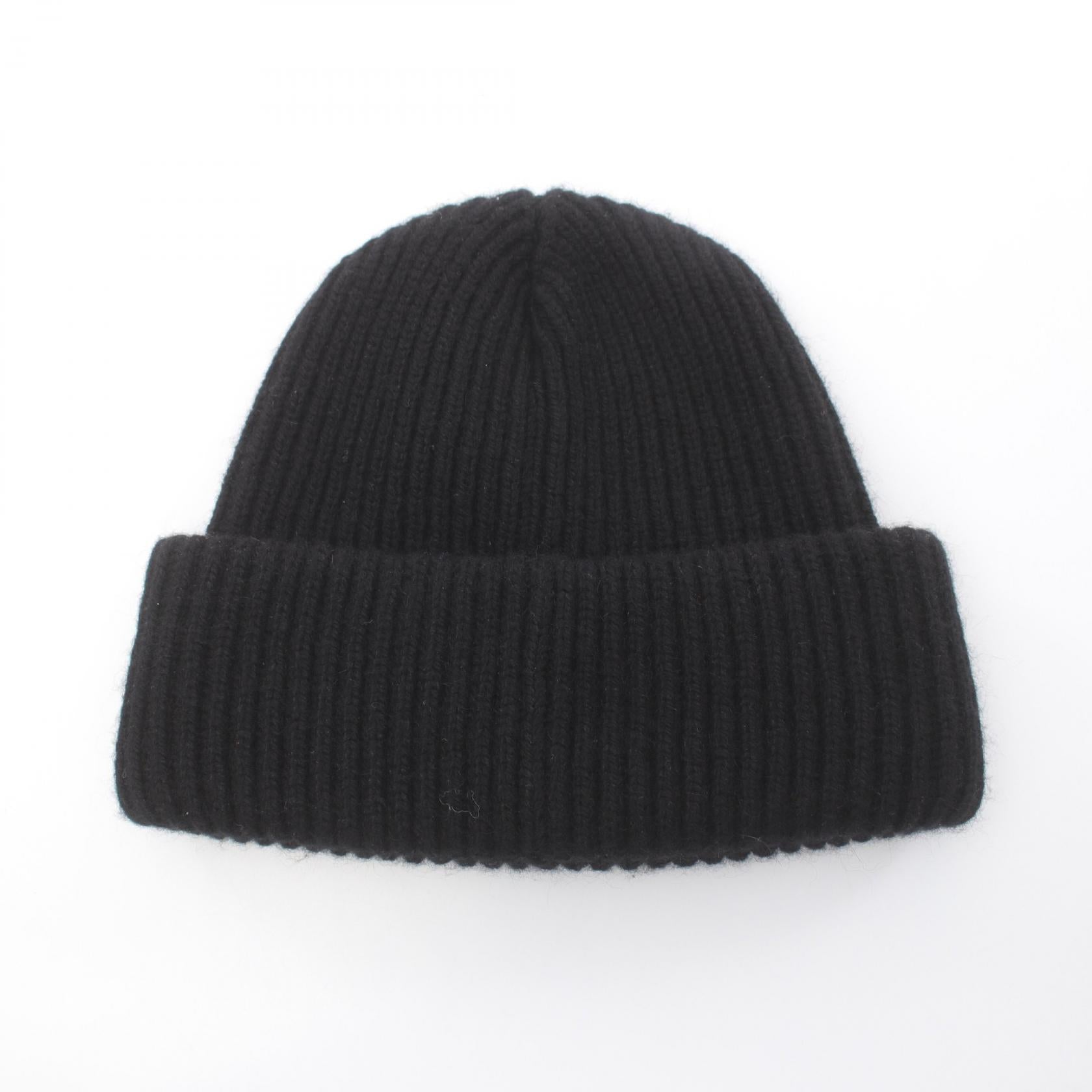 Hermes Cashmere Mohair Knit Cap Black