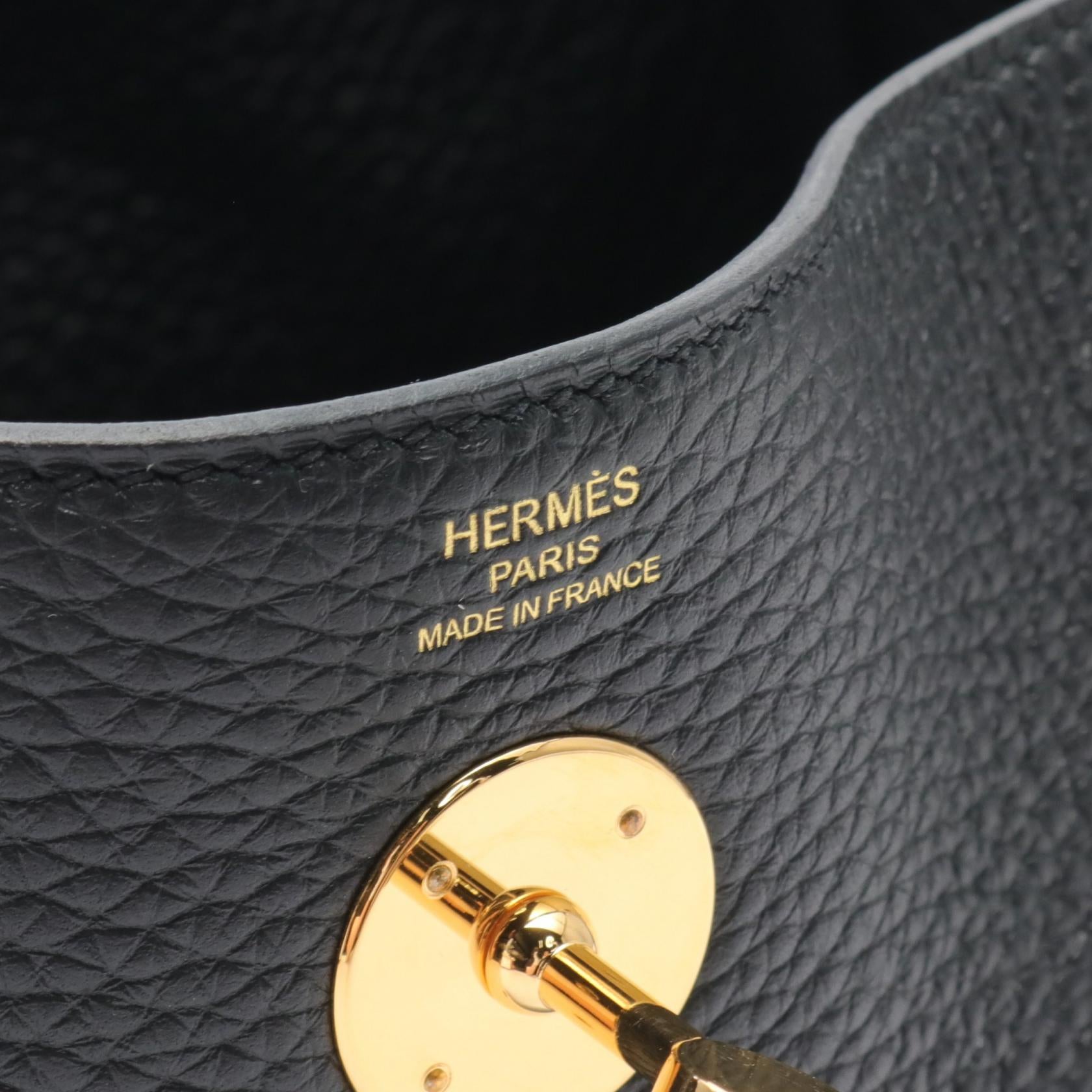 Hermes Lindy 26 Shoulder Bag Black