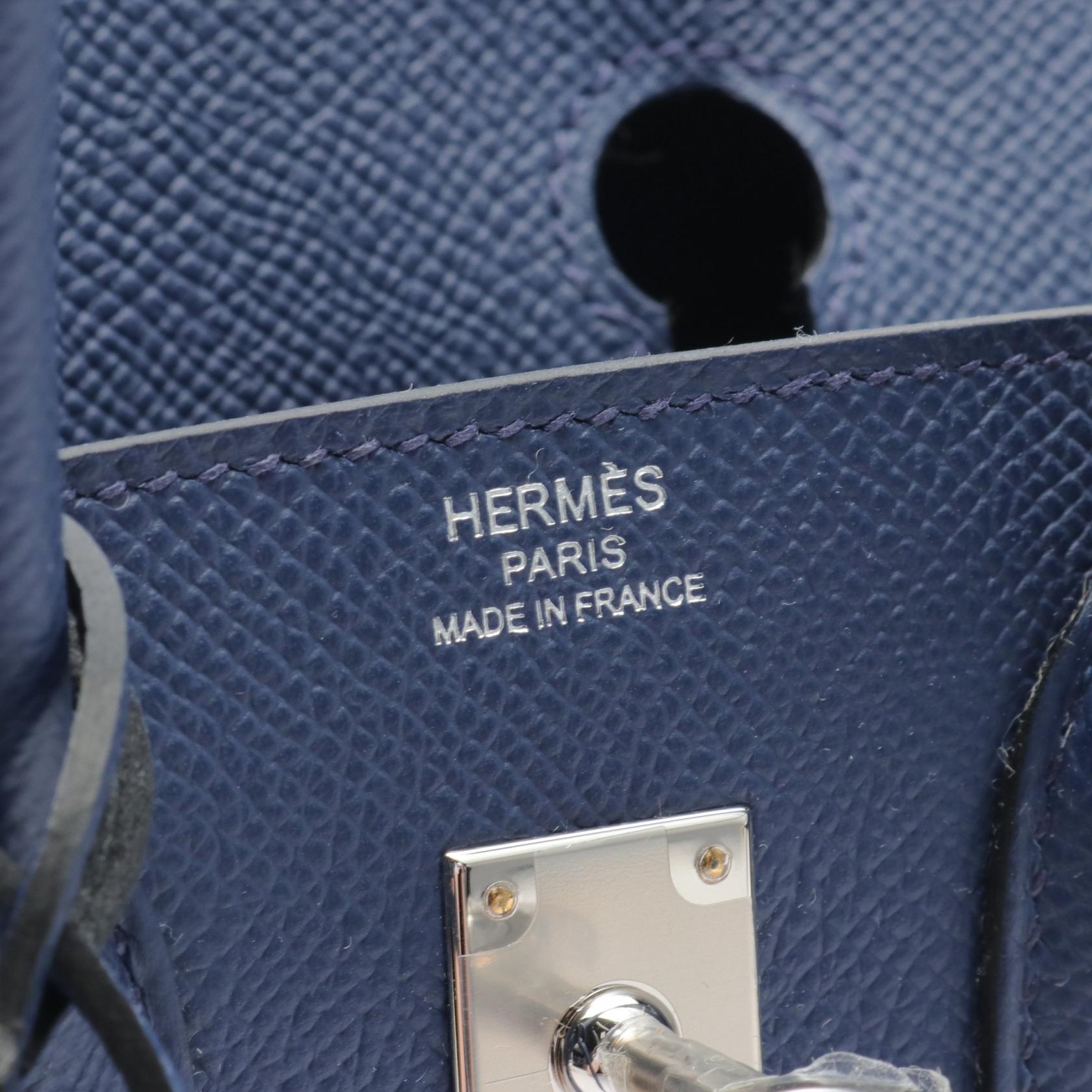 Hermes Birkin Sellier 25 Handbag Blue