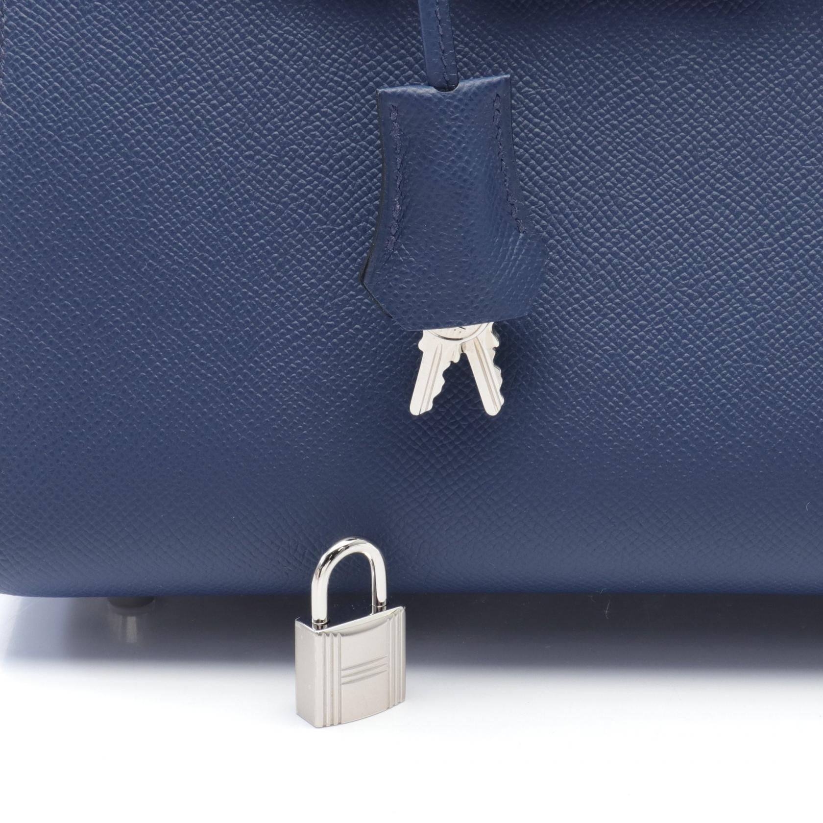 Hermes Birkin Sellier 25 Handbag Blue