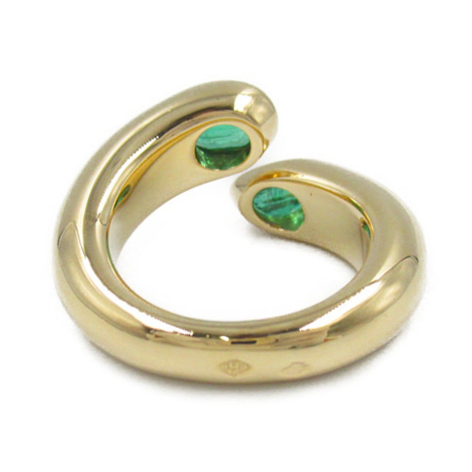 Cartier Ellipse de Tete Croise Emerald Ring K18 YG