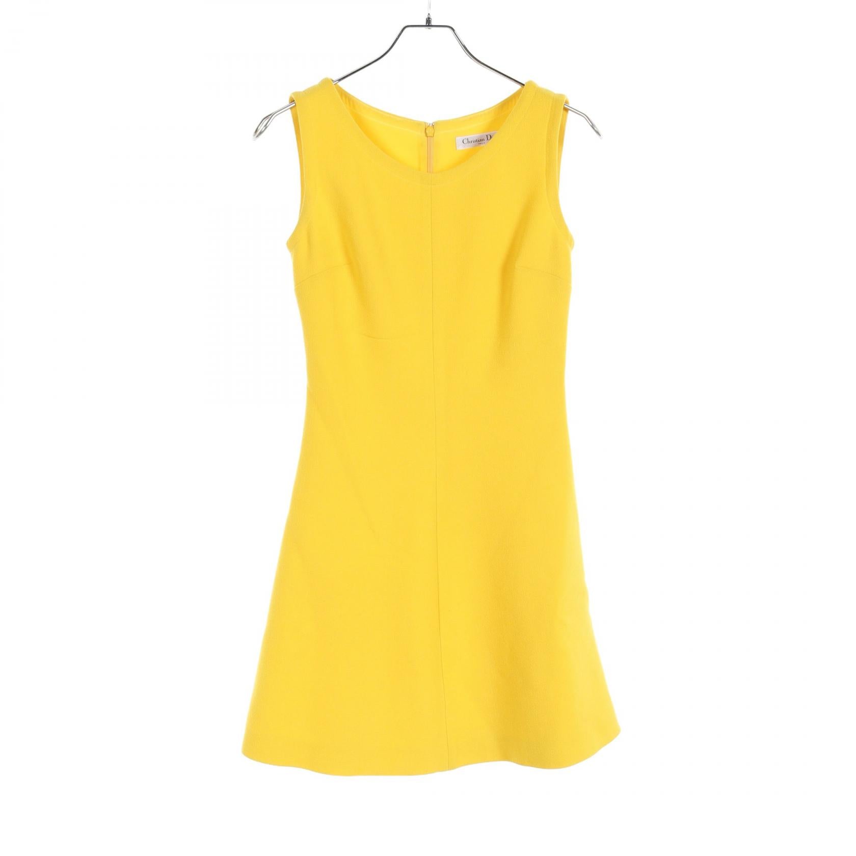 Dior Wool Dress Yellow for Women