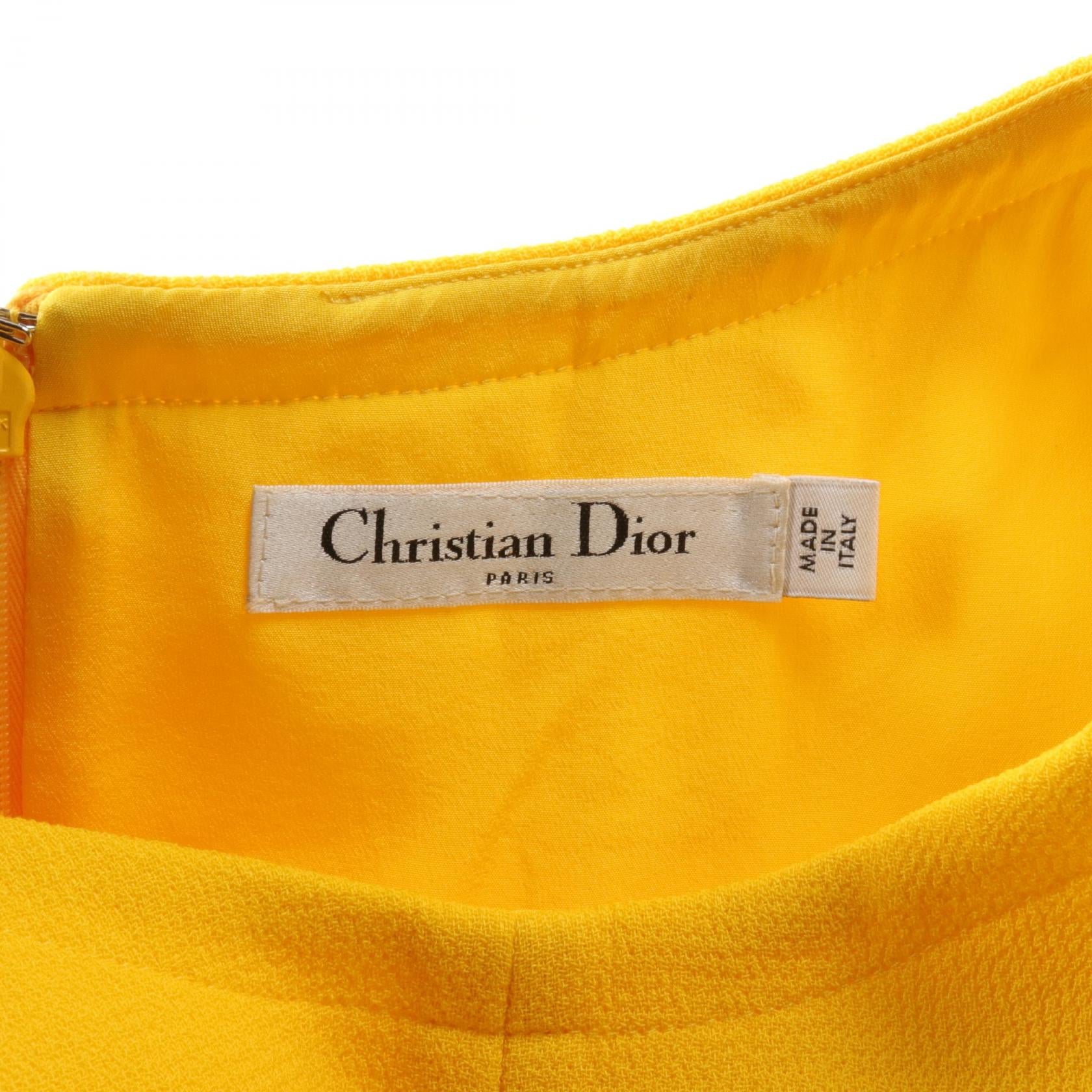 Dior Wool Dress Yellow for Women