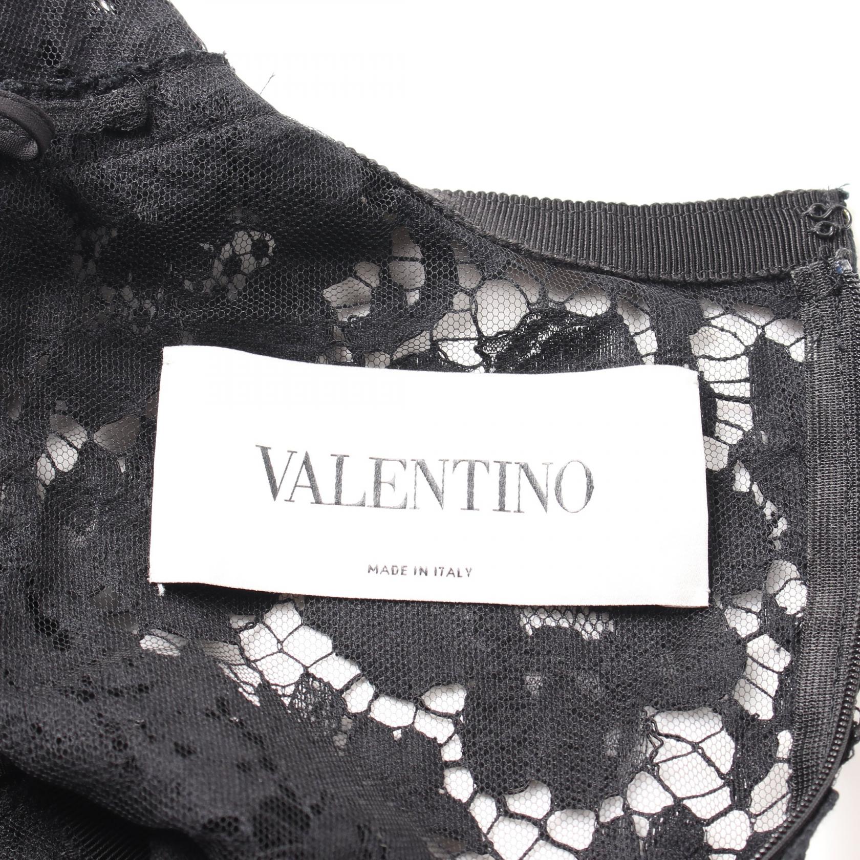 Valentino Cotton Rayon Dress Black