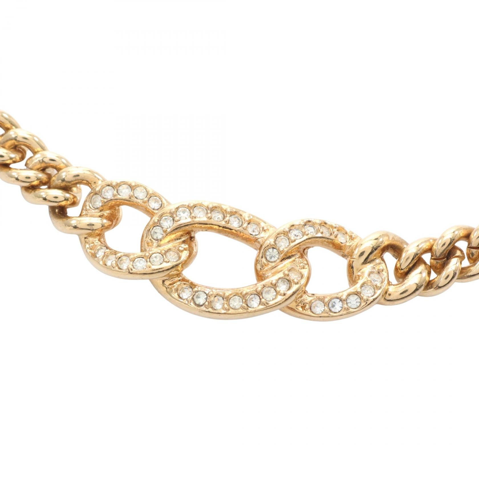 Dior Gold Plated Rhinestone Necklace