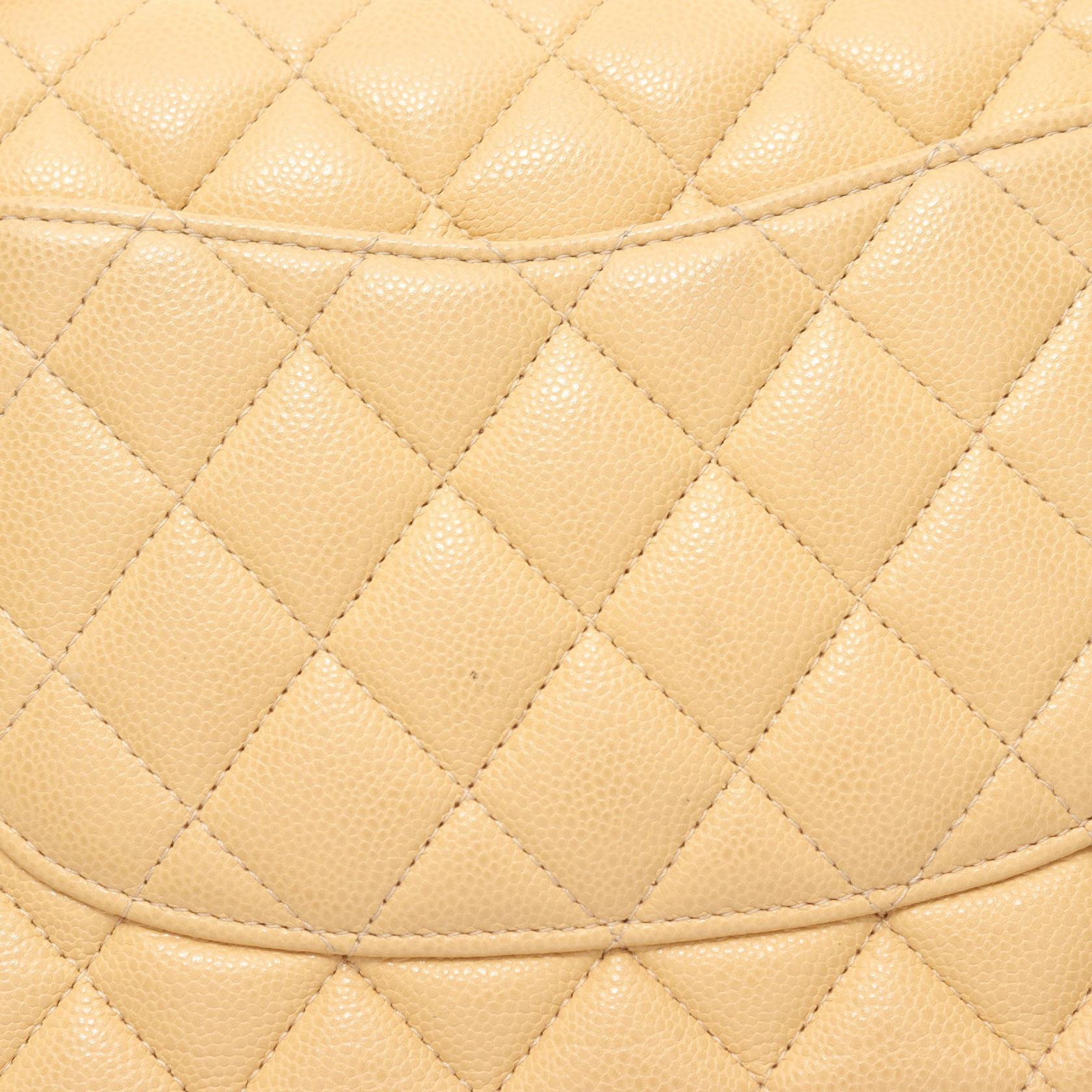 Chanel Caviar Skin Matelasse W Flap Shoulder Bag