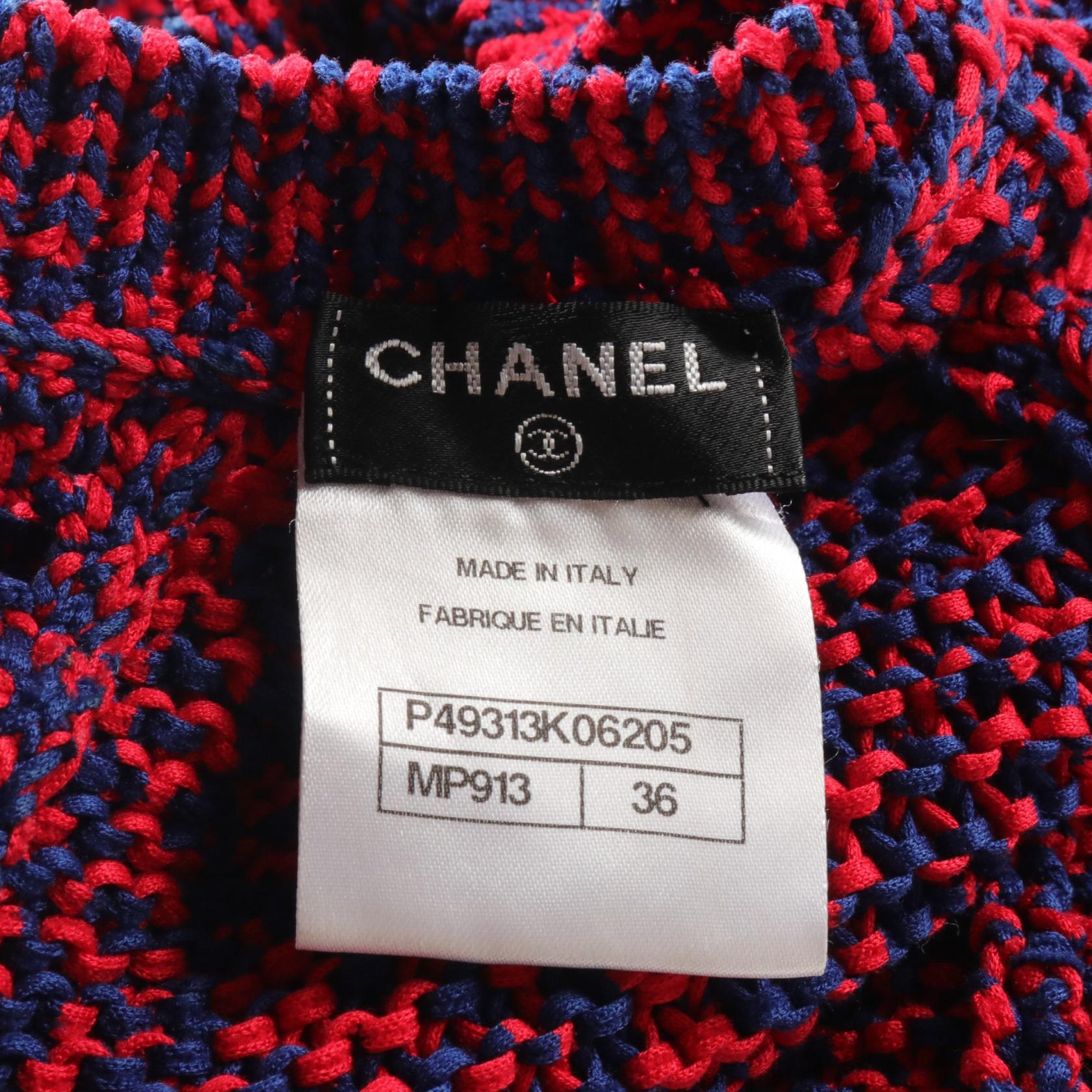 Chanel Cotton Dress Red/Navy P49313K06205