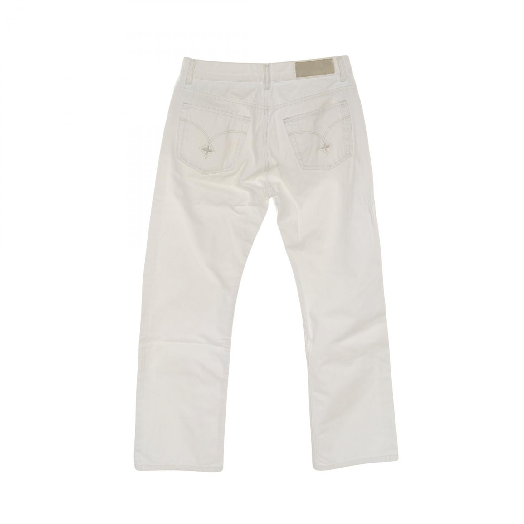 Louis Vuitton Denim Pants Cotton White RM102M