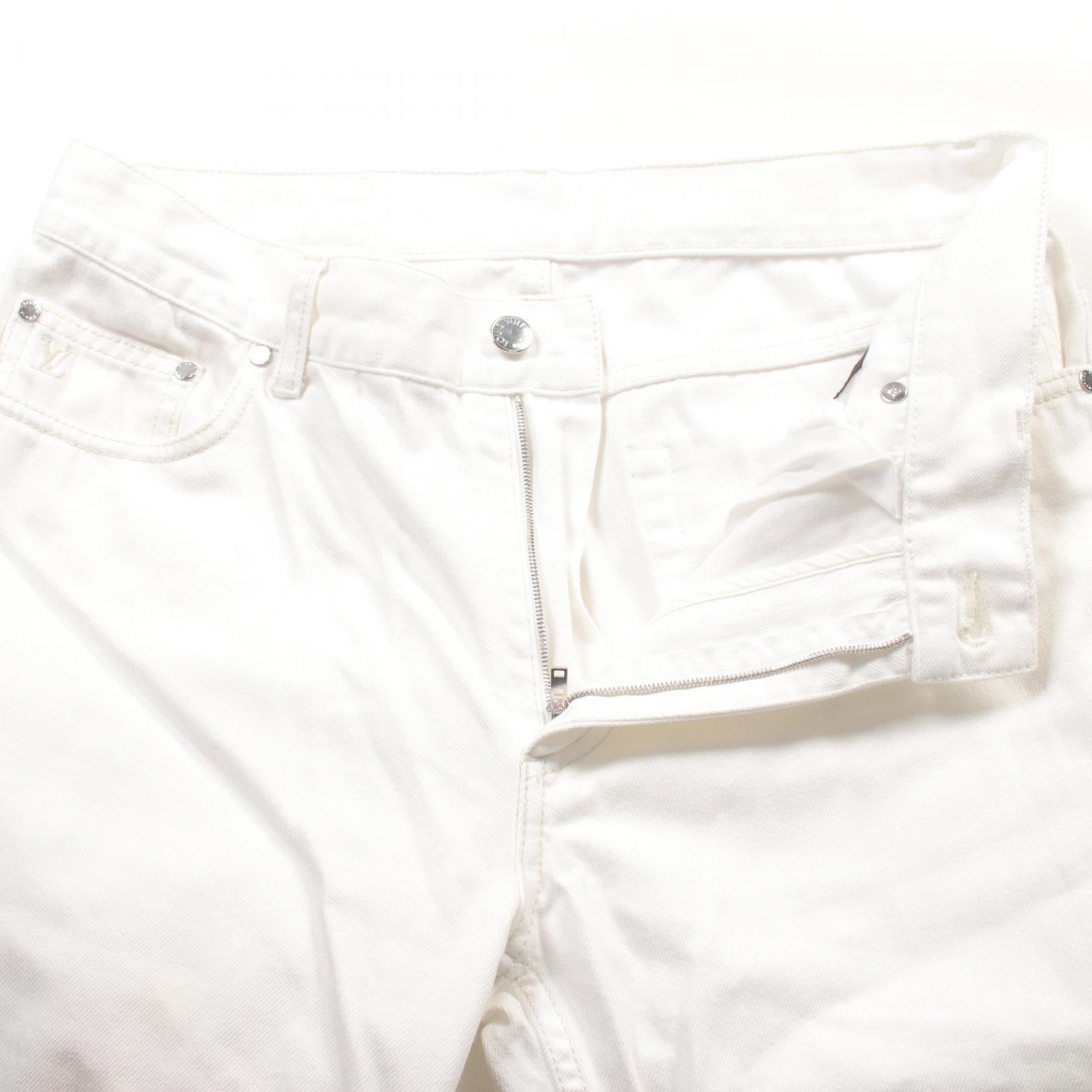 Louis Vuitton Denim Pants Cotton White RM102M