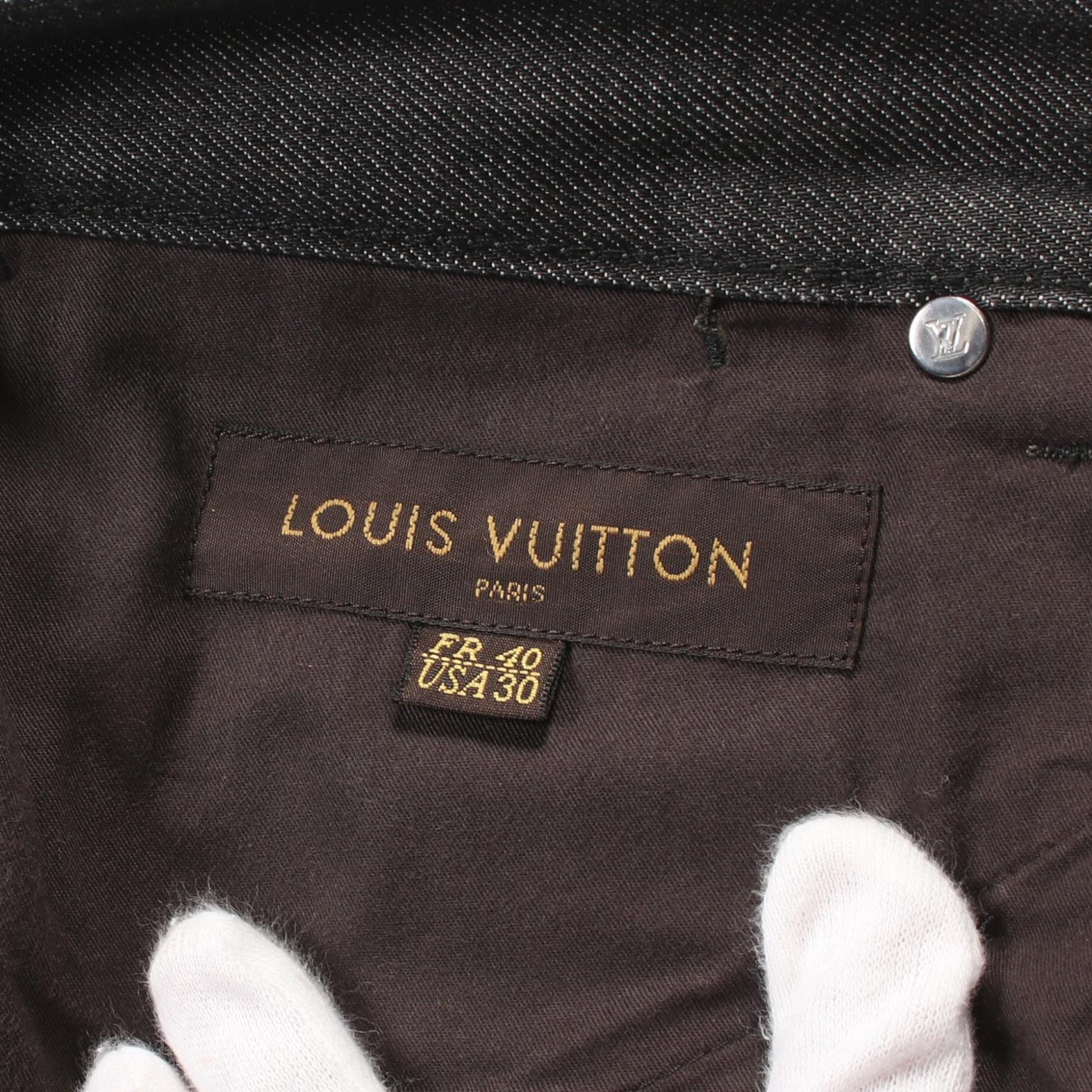 Louis Vuitton Denim Pants Cotton Black RM131M